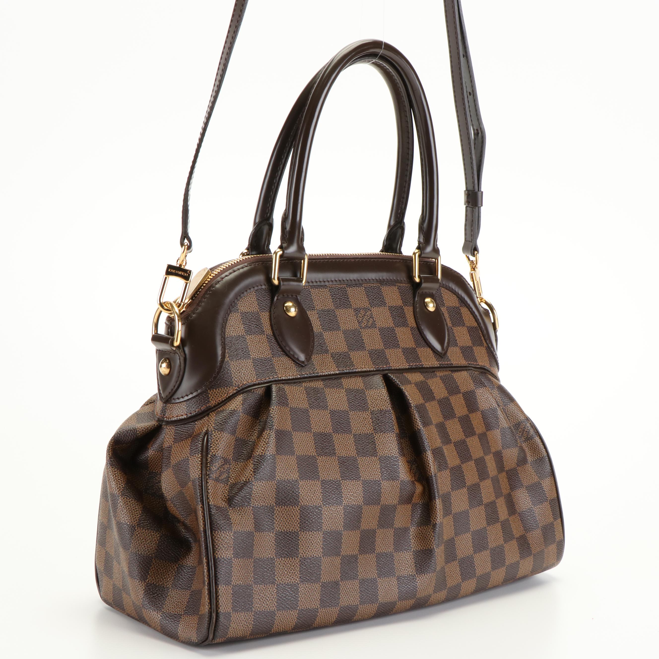 Louis Vuitton Trevi PM Two-Way Bag in Damier Ebene Canvas and Leather