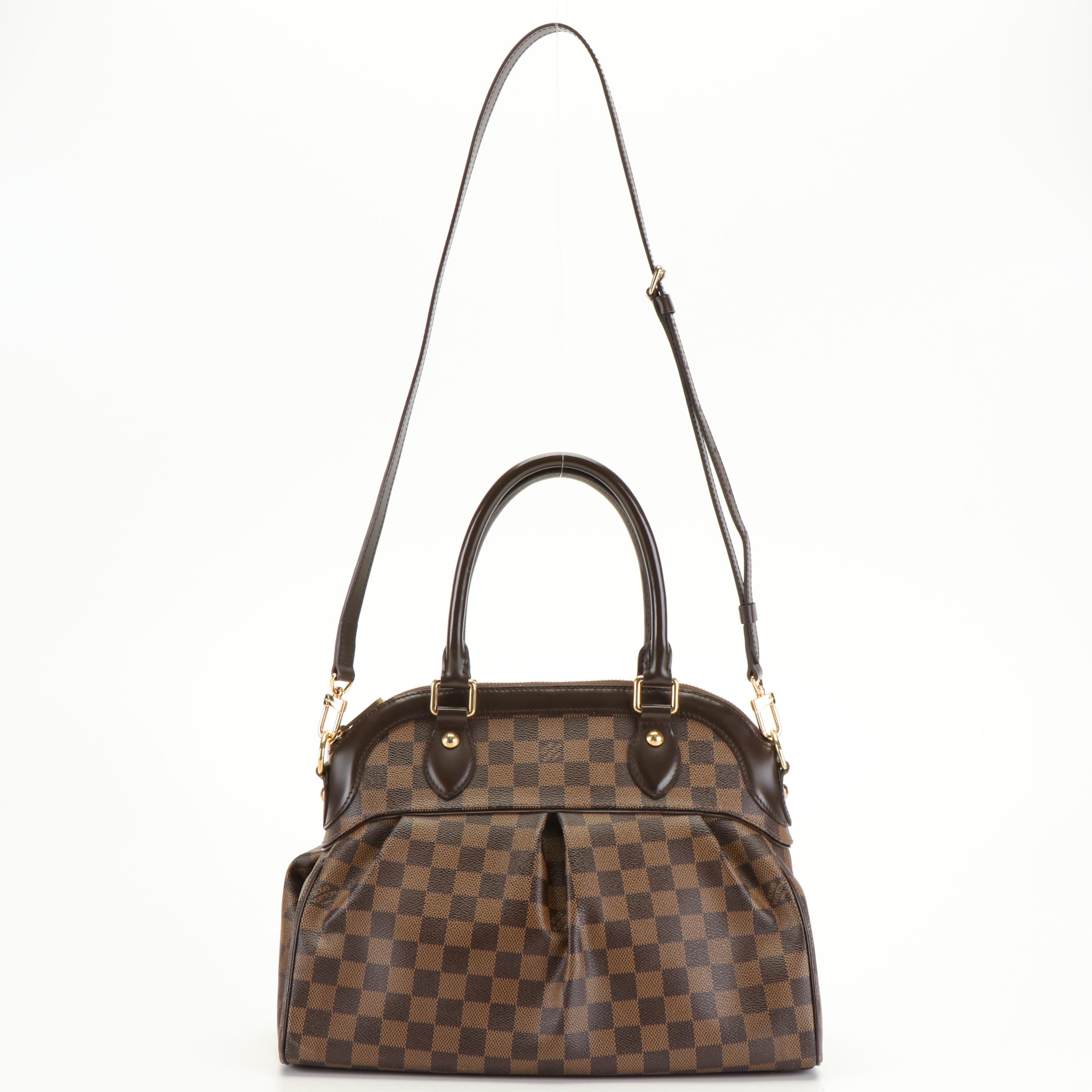 Louis Vuitton Trevi PM Two-Way Bag in Damier Ebene Canvas and Leather