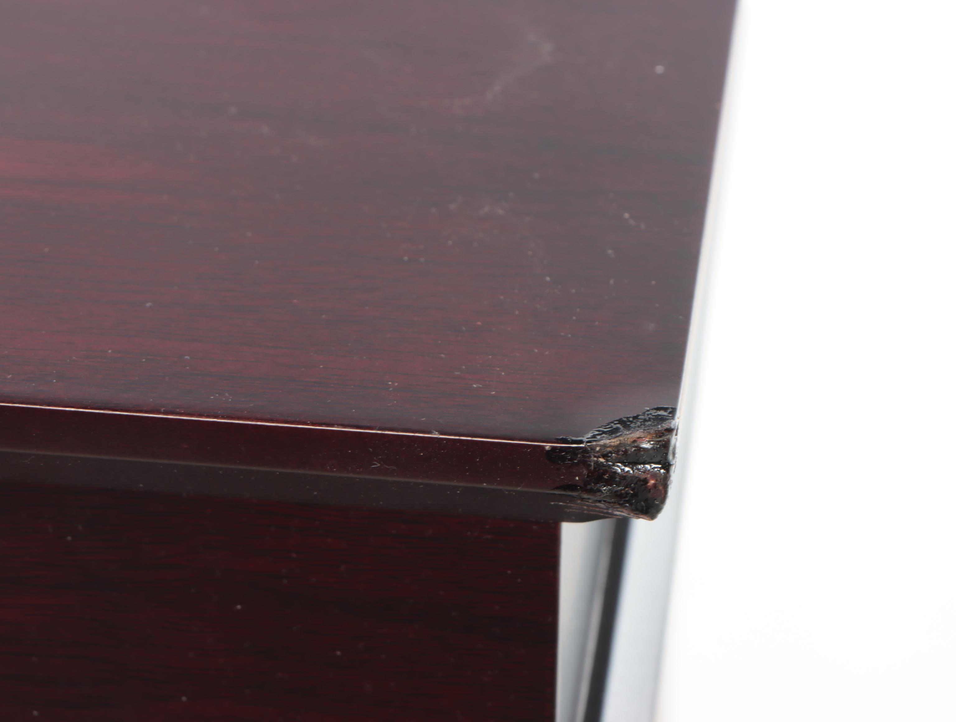 Olympia Dark Walnut Finish Wooden Jewelry Armoire