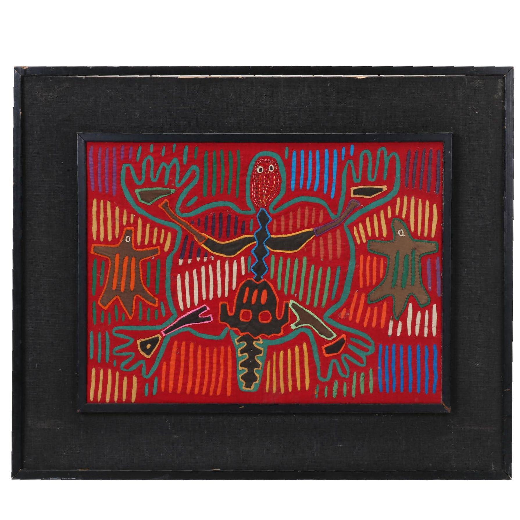 Panamanian Guna Pictorial Mola Textile Panel