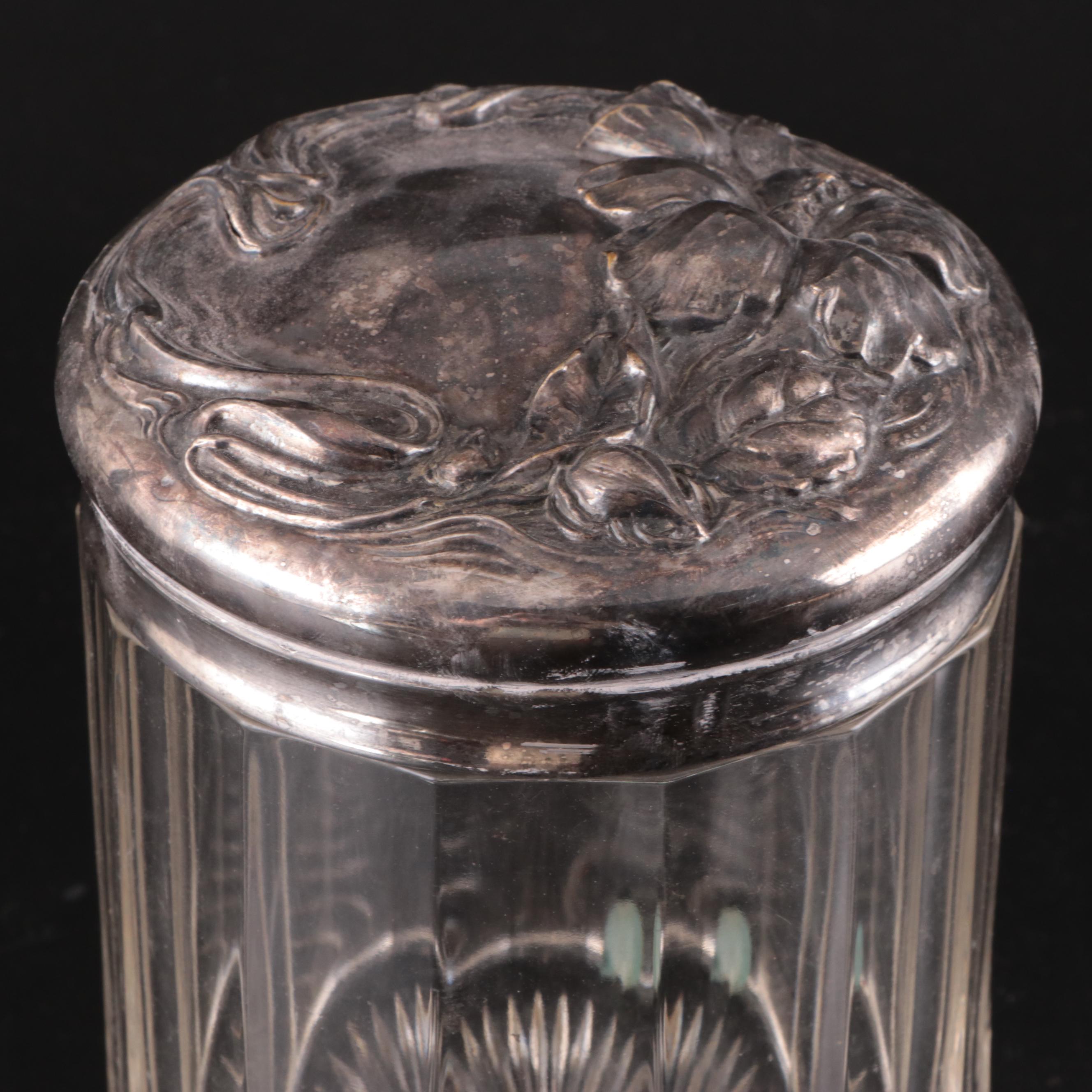 Sterling Silver Hand Held Mirror and Brush with More Vanity Accessories