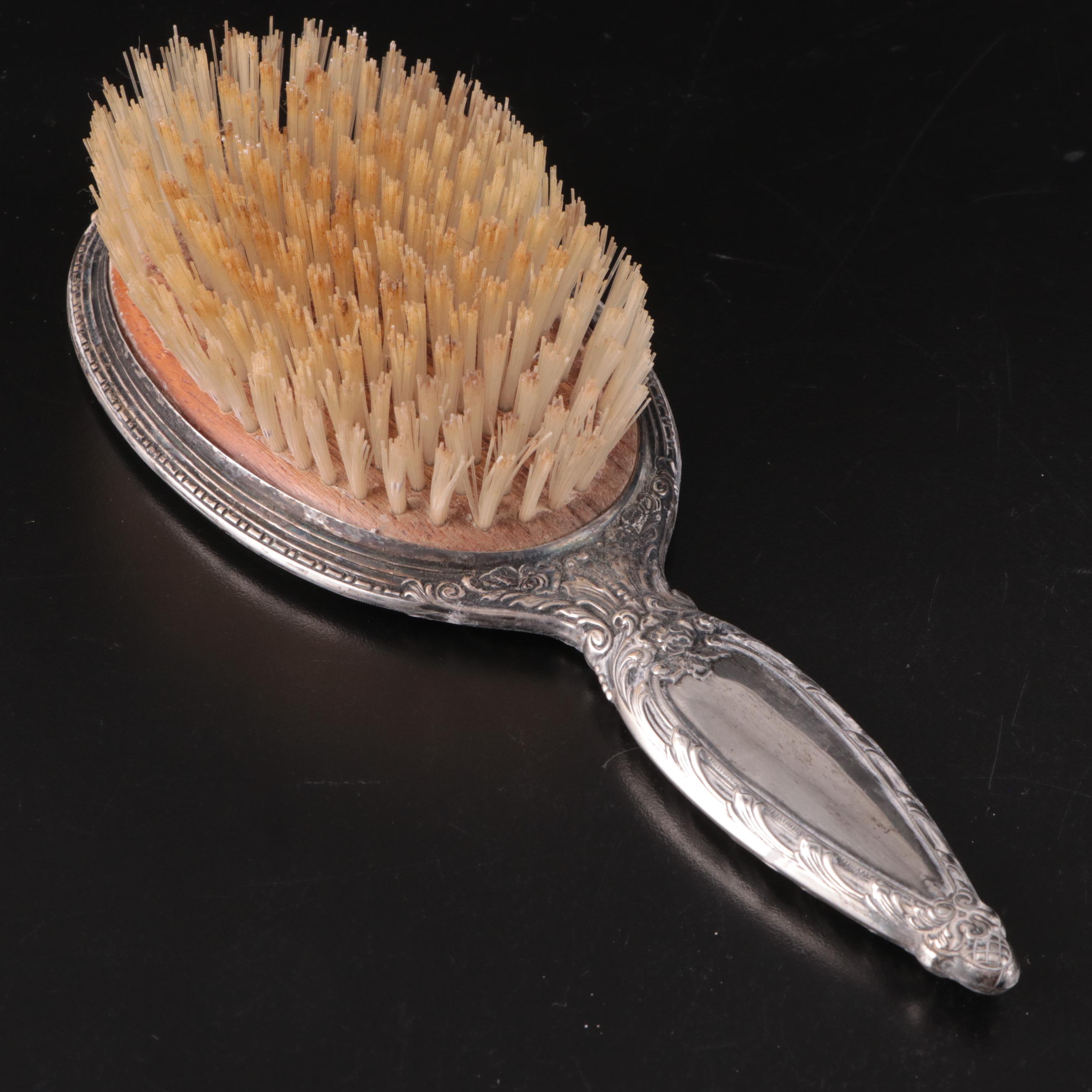 Sterling Silver Hand Held Mirror and Brush with More Vanity Accessories