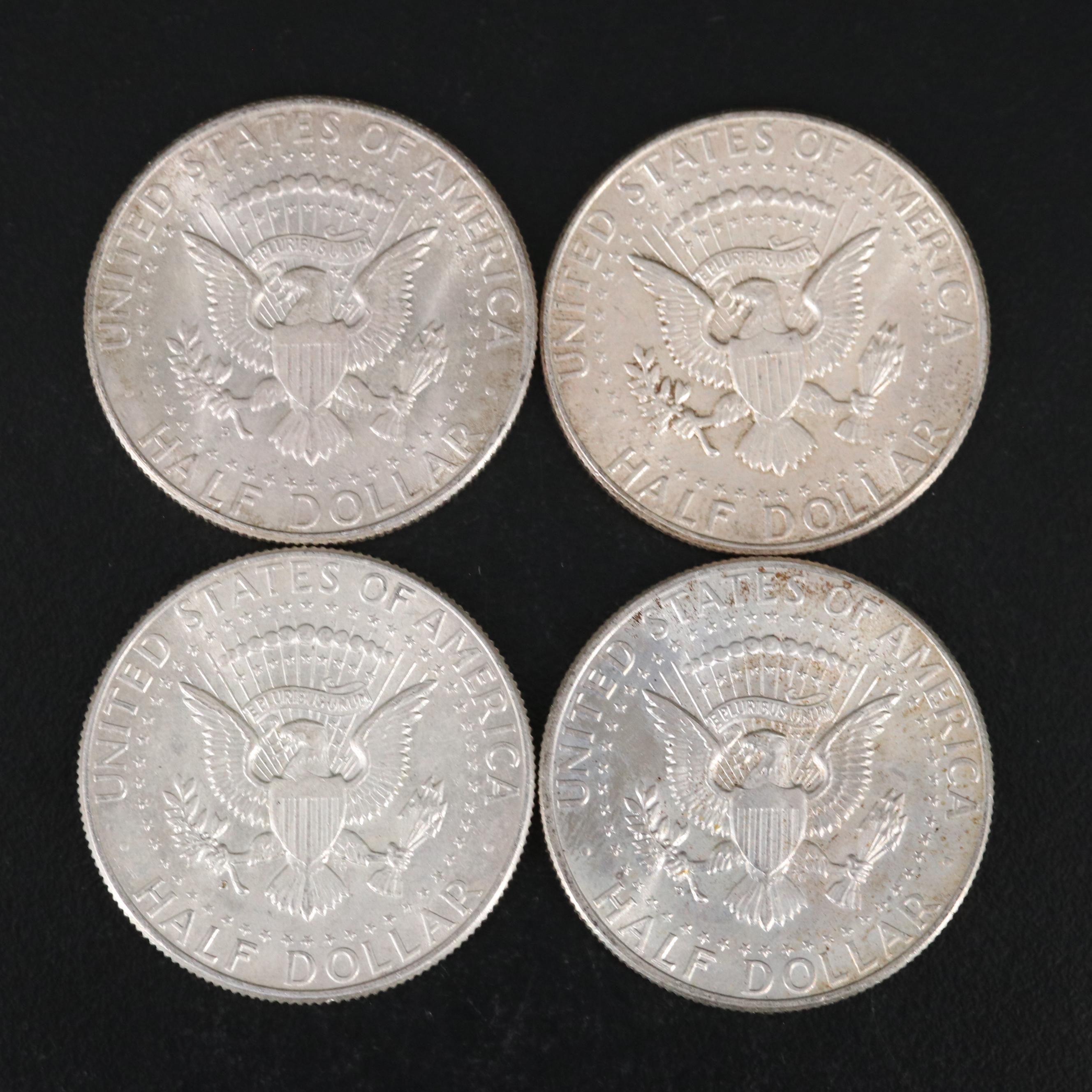 Nineteen 1964 JFK Silver Half Dollars and a 1958-D Franklin