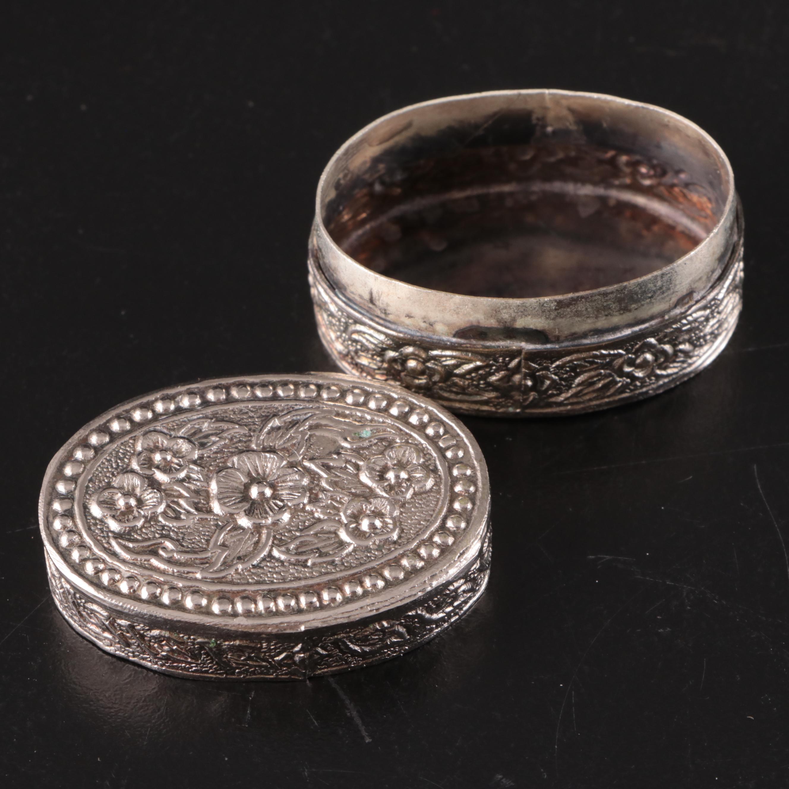 Sterling, 900 Silver and Metal Trinket Boxes