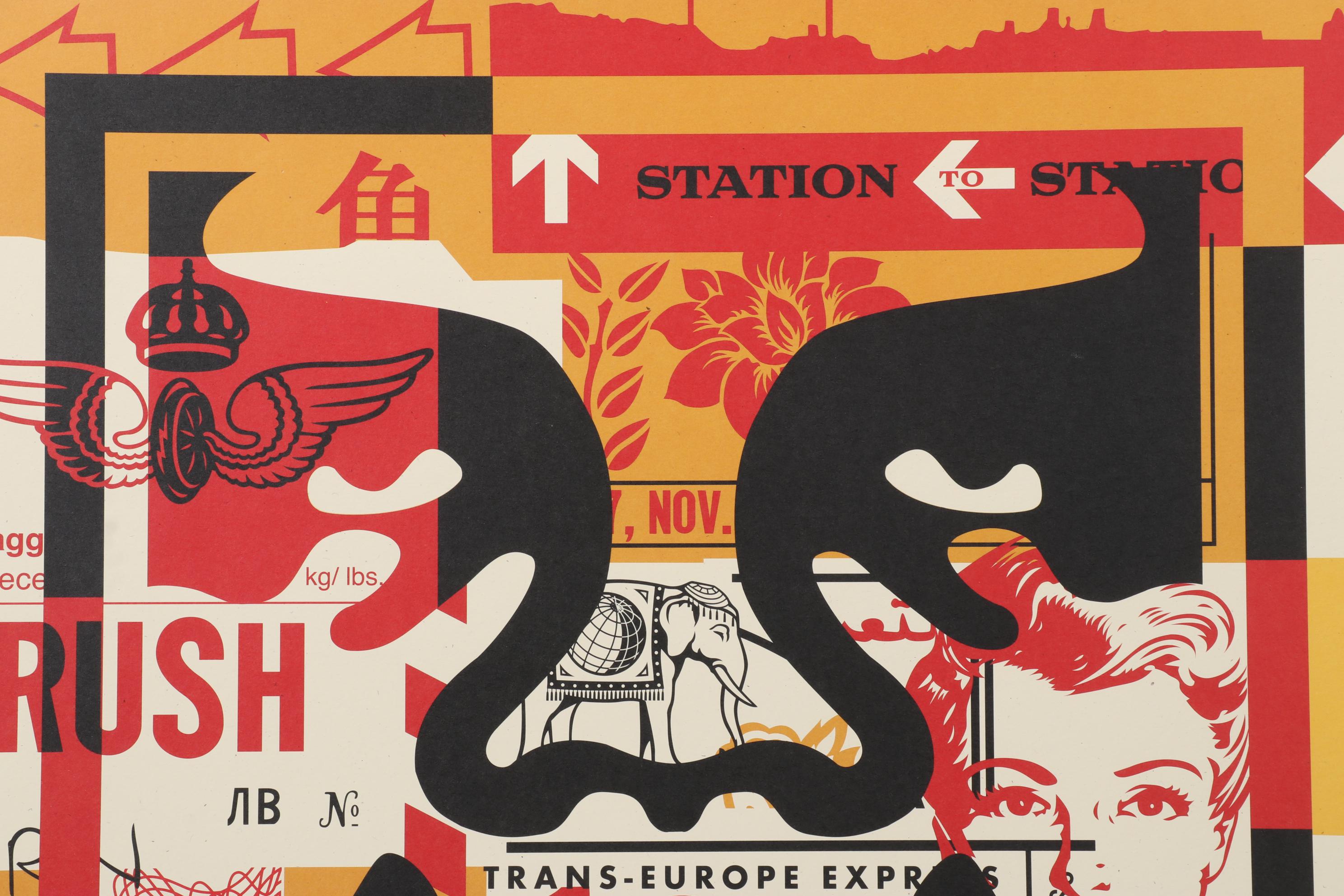 Shepard Fairey Serigraph "OBEY Collage Icon Middle," 2023