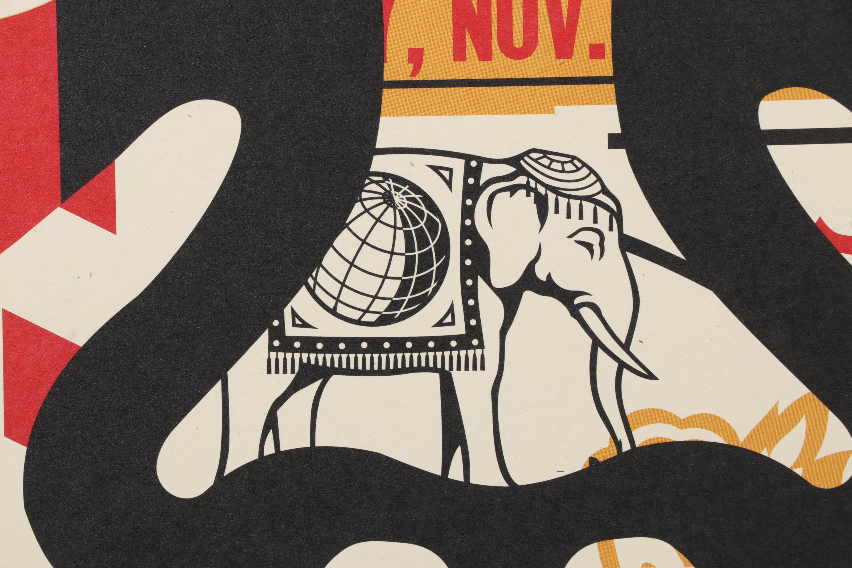 Shepard Fairey Serigraph "OBEY Collage Icon Middle," 2023