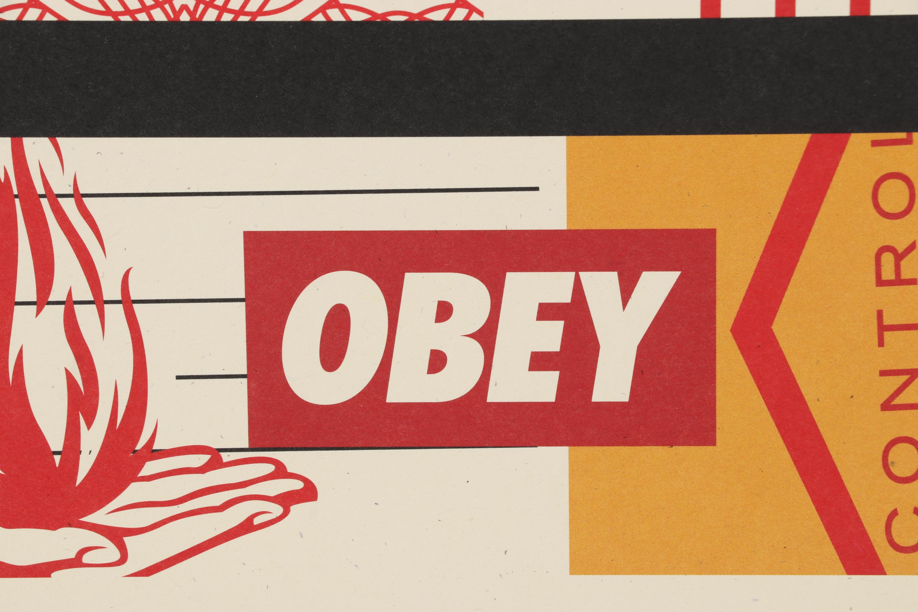 Shepard Fairey Serigraph "OBEY Collage Icon Middle," 2023