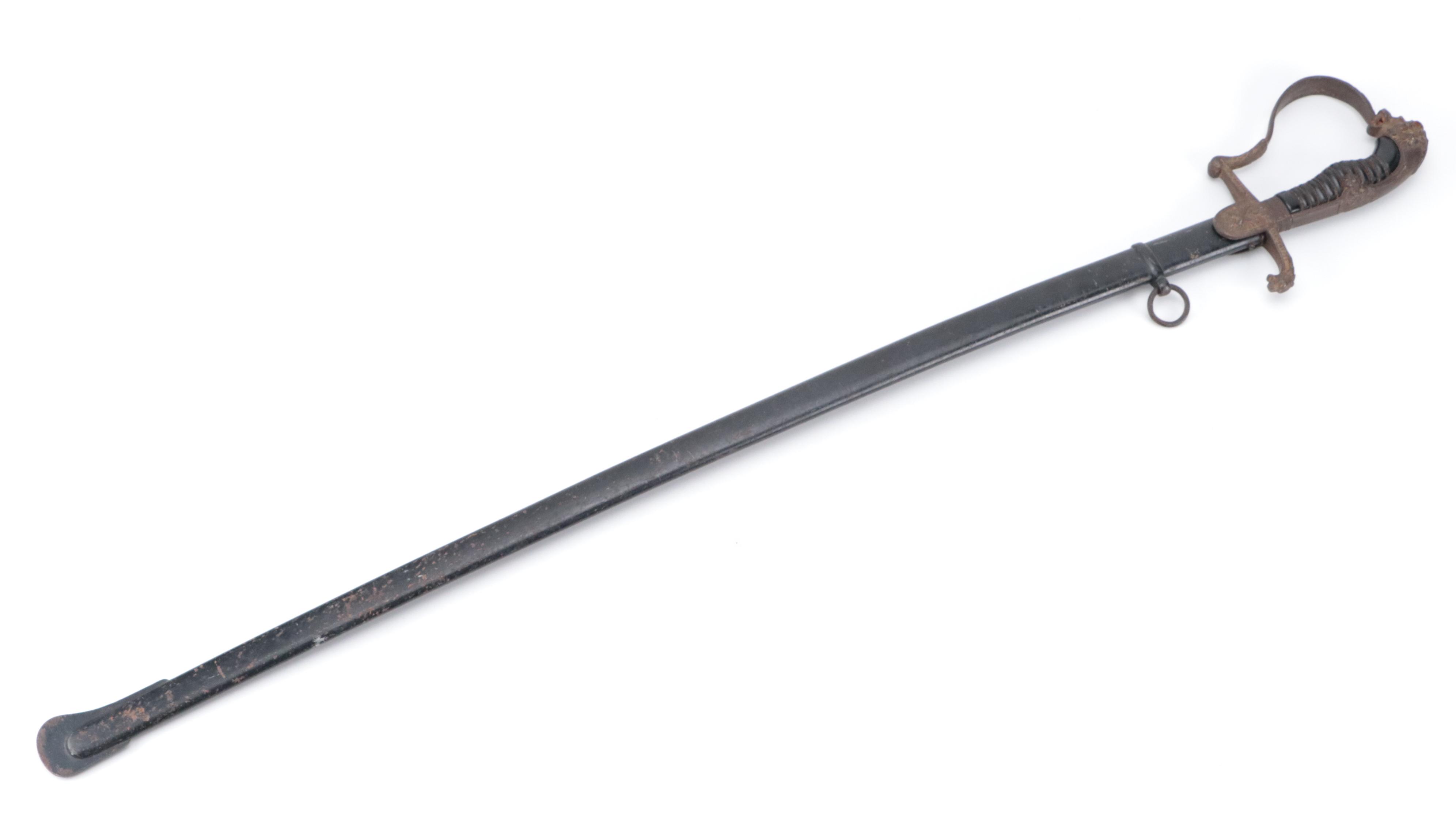 German Lion-Head Pommel Artillery Officer's Sword, Early to Mid 20th Century