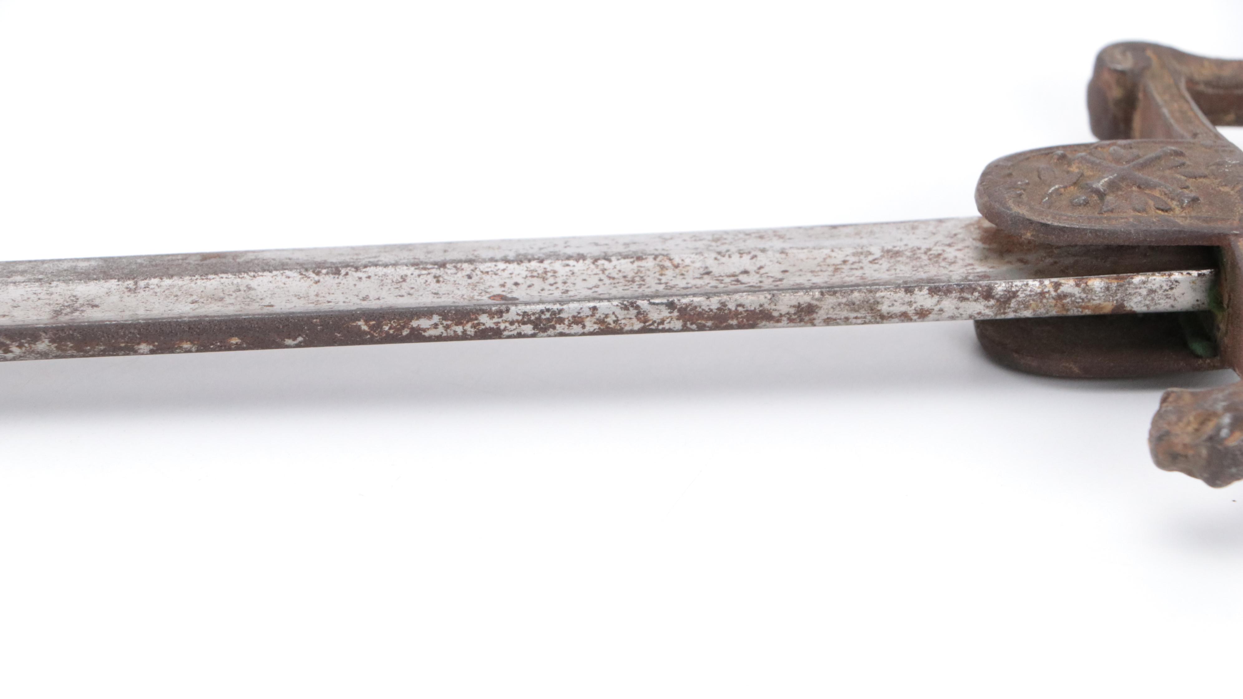 German Lion-Head Pommel Artillery Officer's Sword, Early to Mid 20th Century