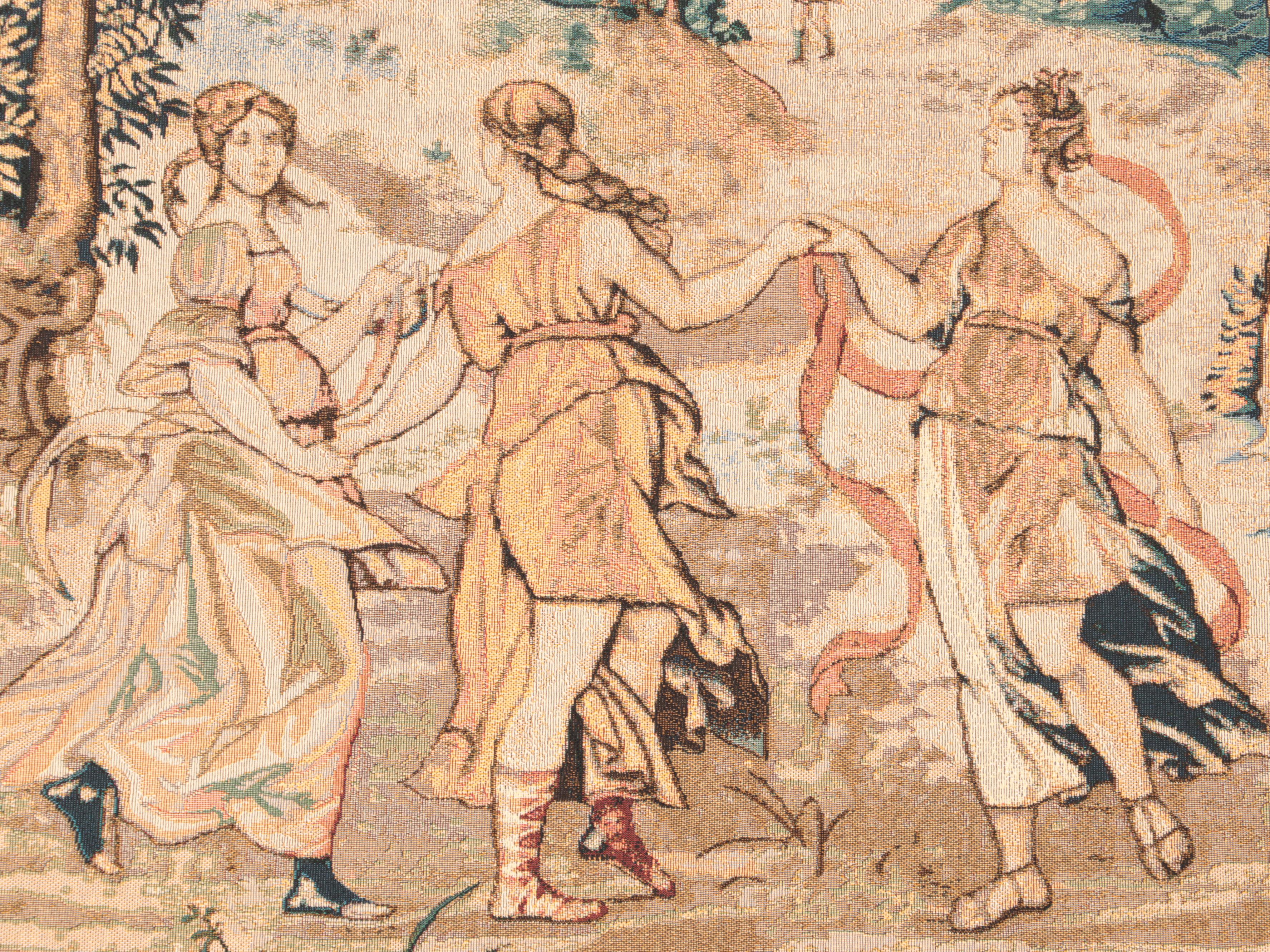 Machine Made Large Tapestry "The Dance" From The Biltmore Estate Collection