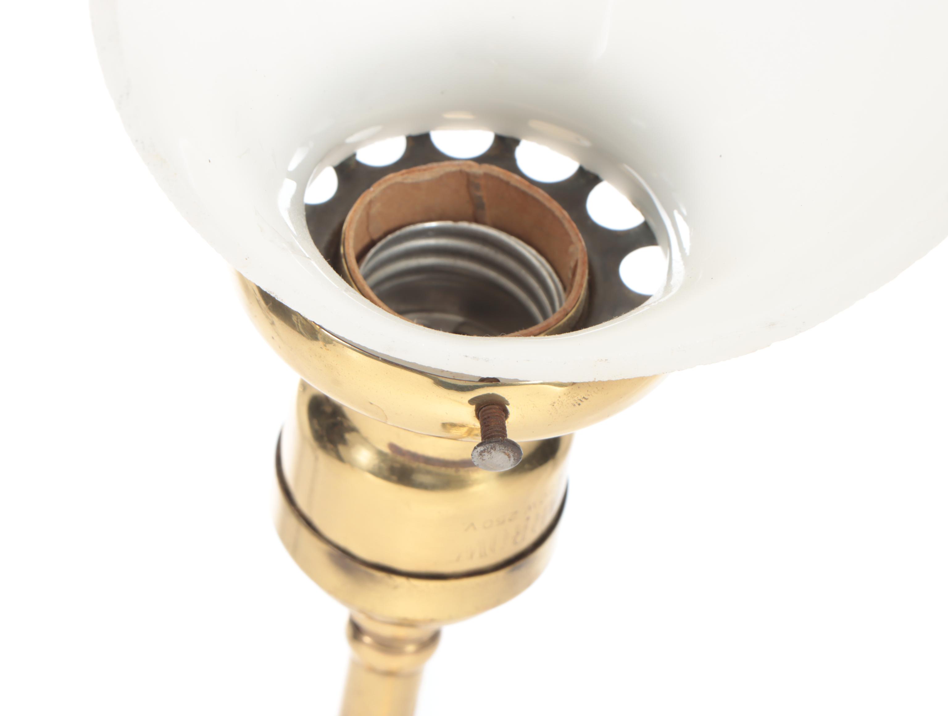 Green-Painted Wooden Organizer Cubby With Desk Lamp and Pencil Cup