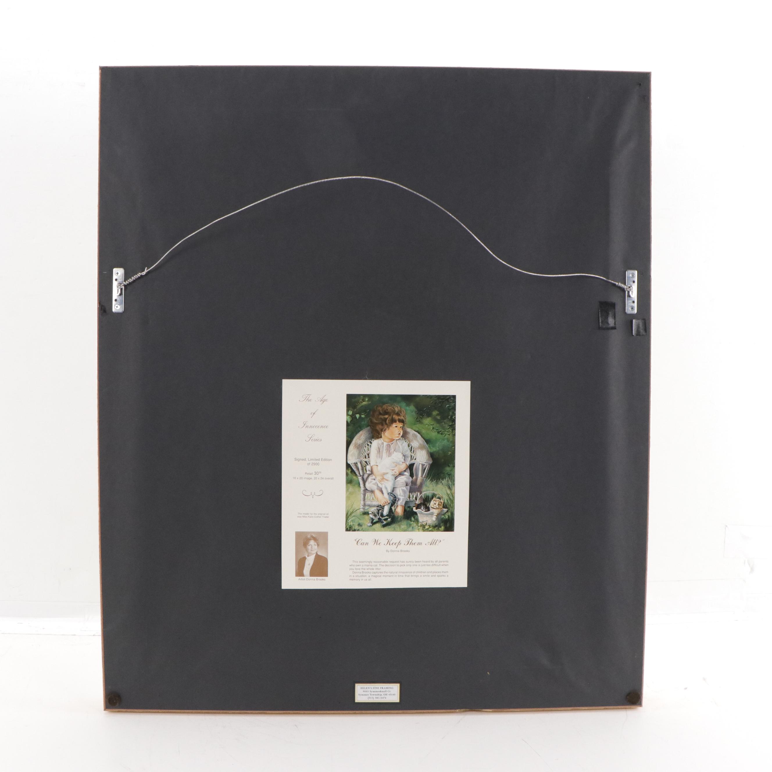 Donna Brooks Offset Lithograph "Can We Keep Them All?"