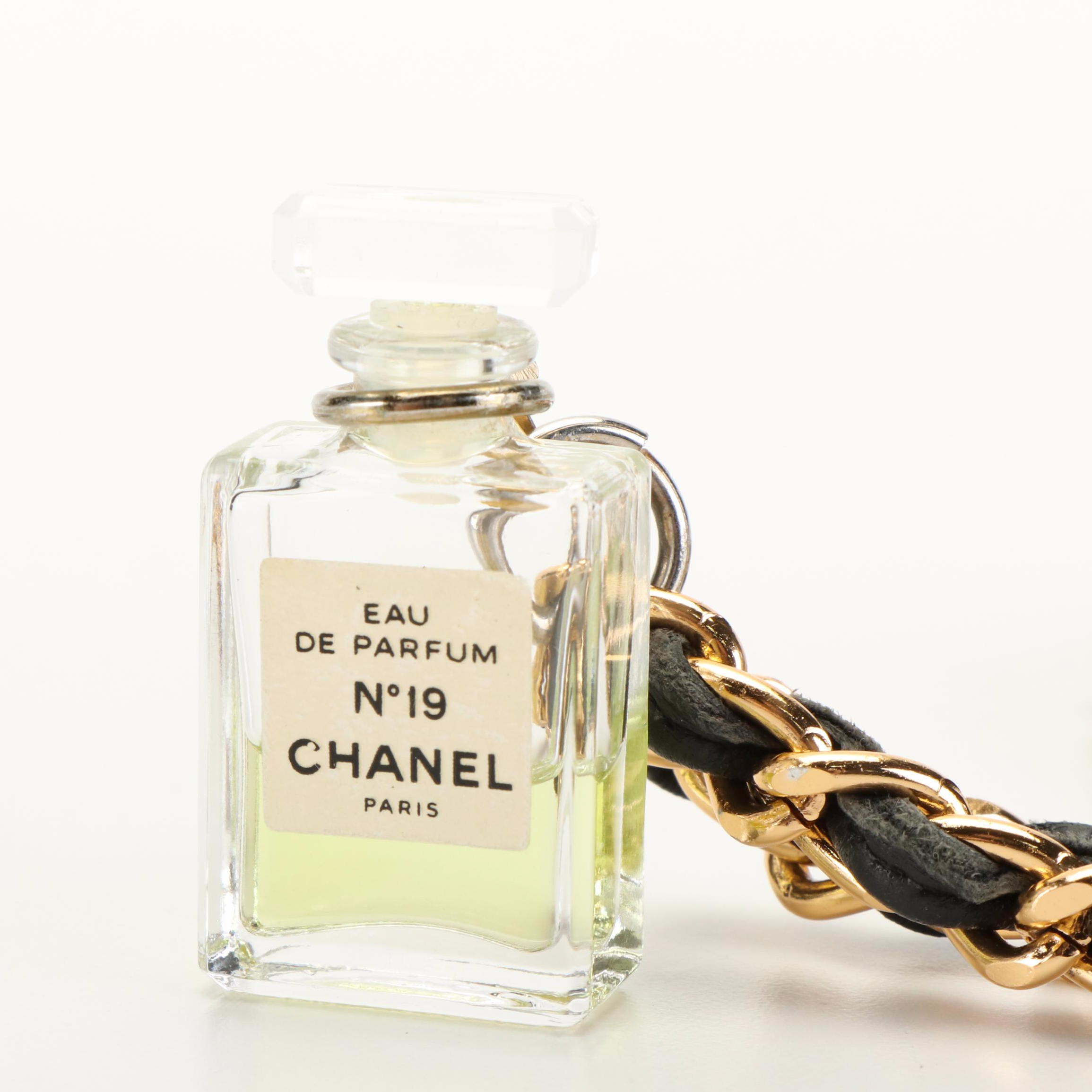 Chanel Mini Perfume Bottle Accessory With Box