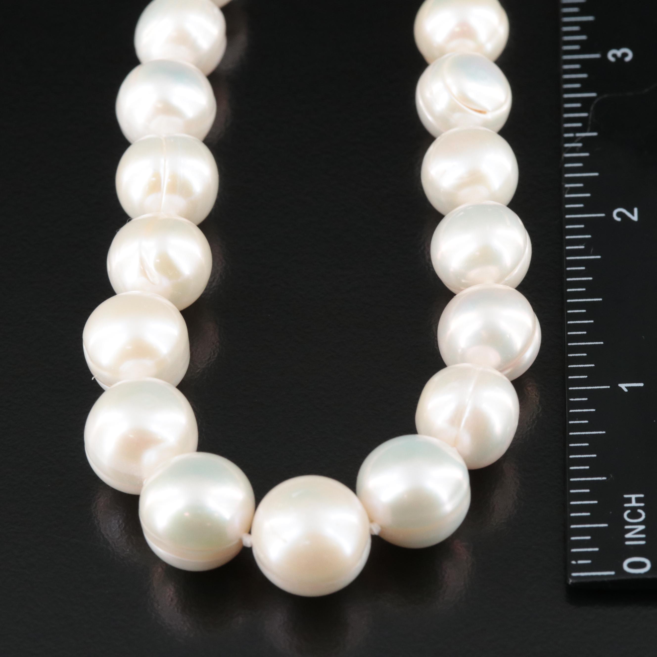 Pearl Necklace with 14K Clasp