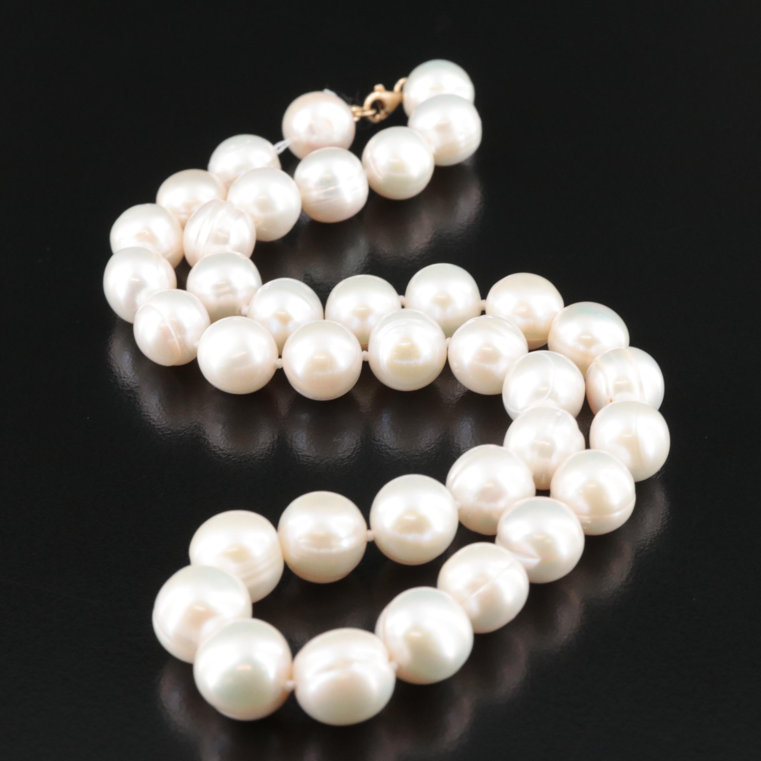 Pearl Necklace with 14K Clasp