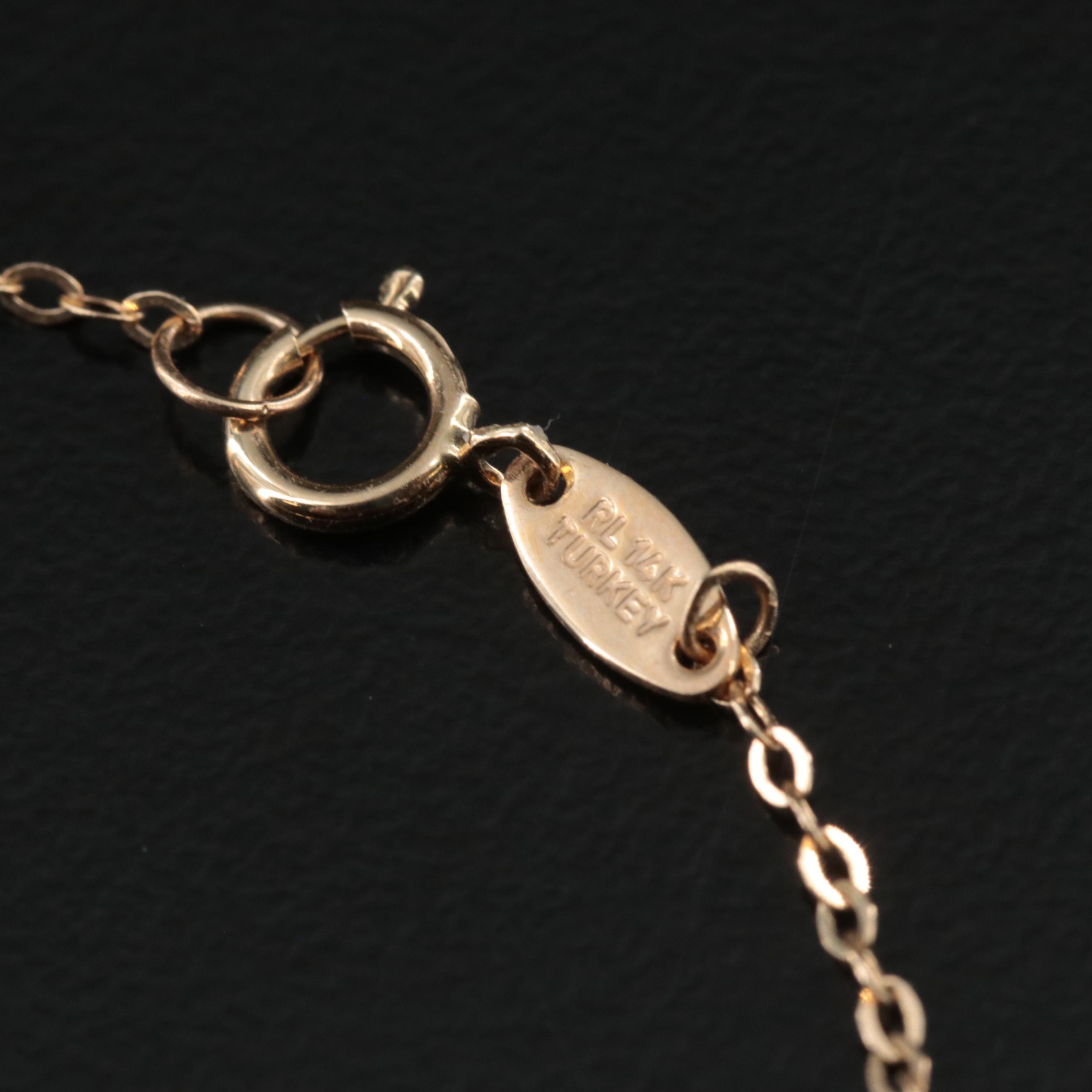 14K Triple Cross Necklace