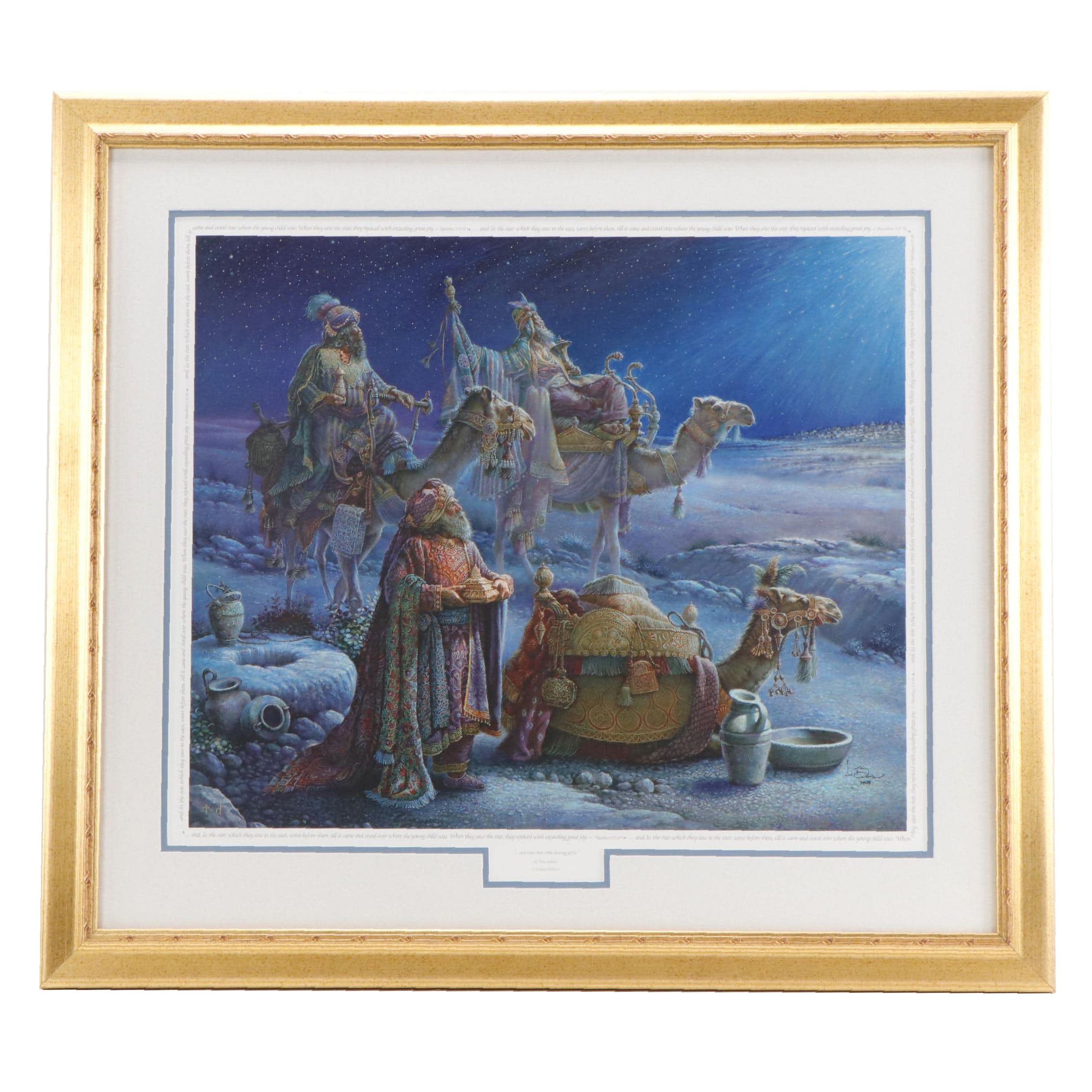 Tom duBois Offset Lithograph "...and Wise Men Came Bearing Gifts," 1998