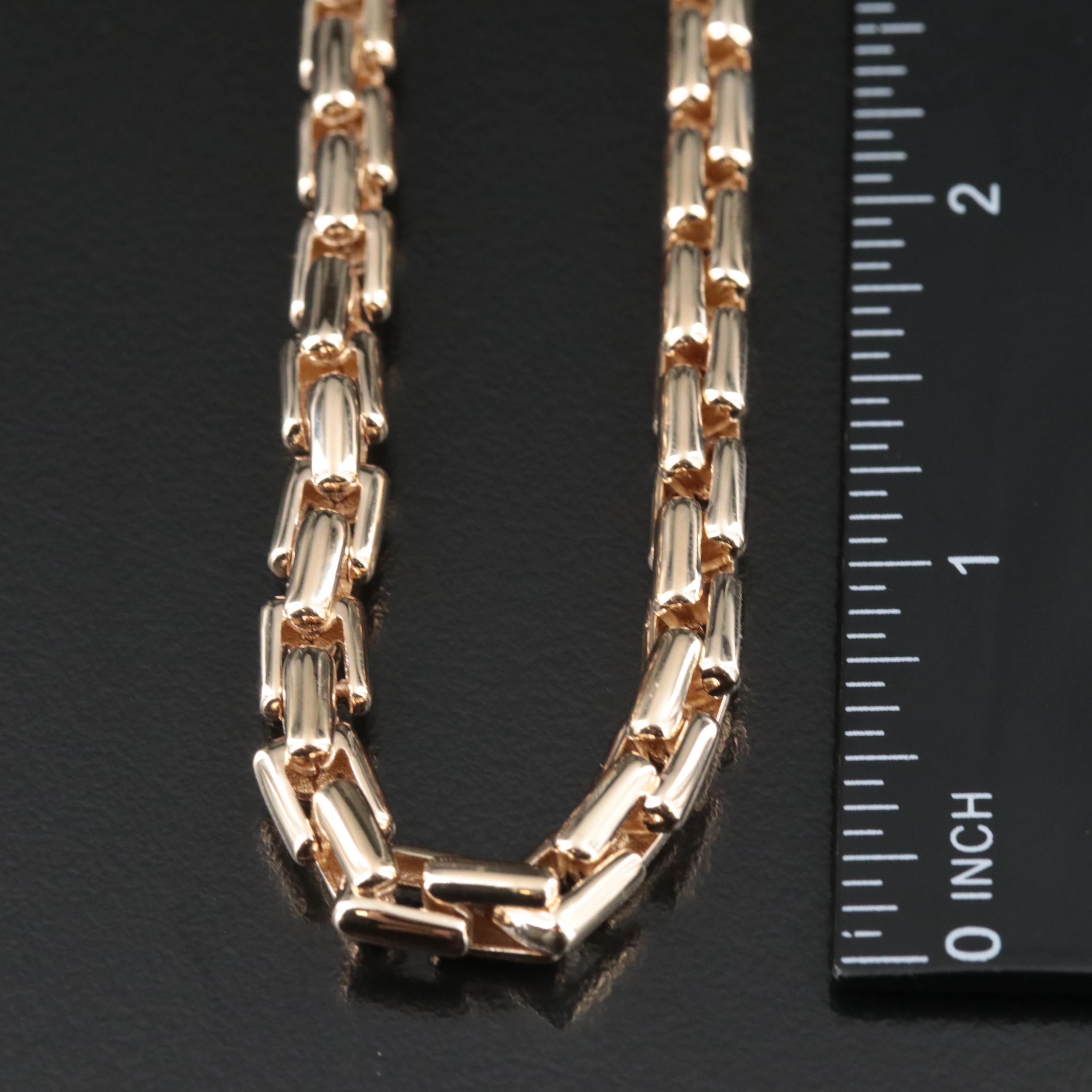 14K Fancy Link Chain Necklace