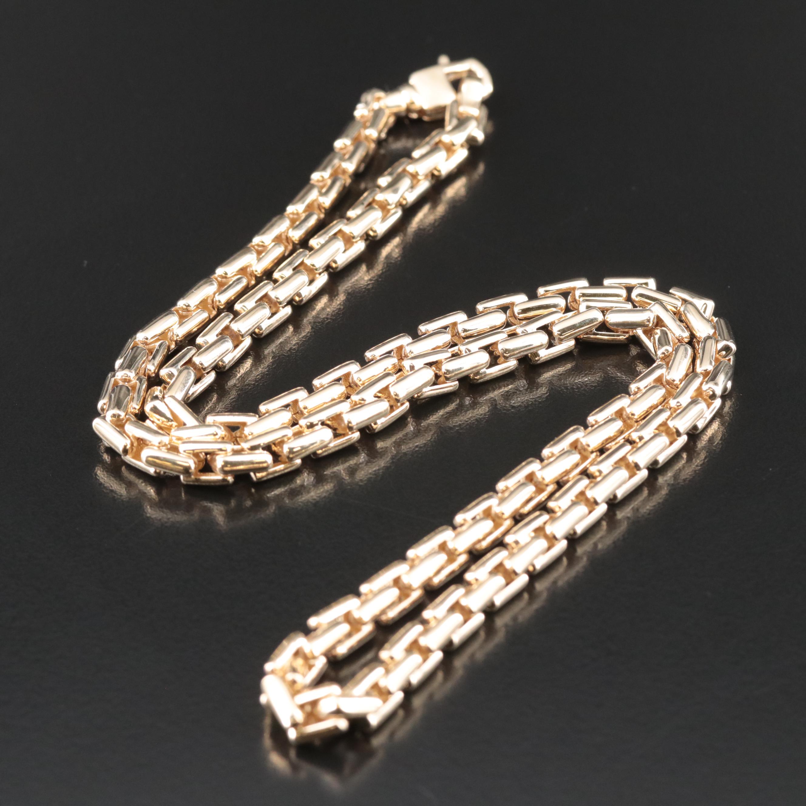 14K Fancy Link Chain Necklace