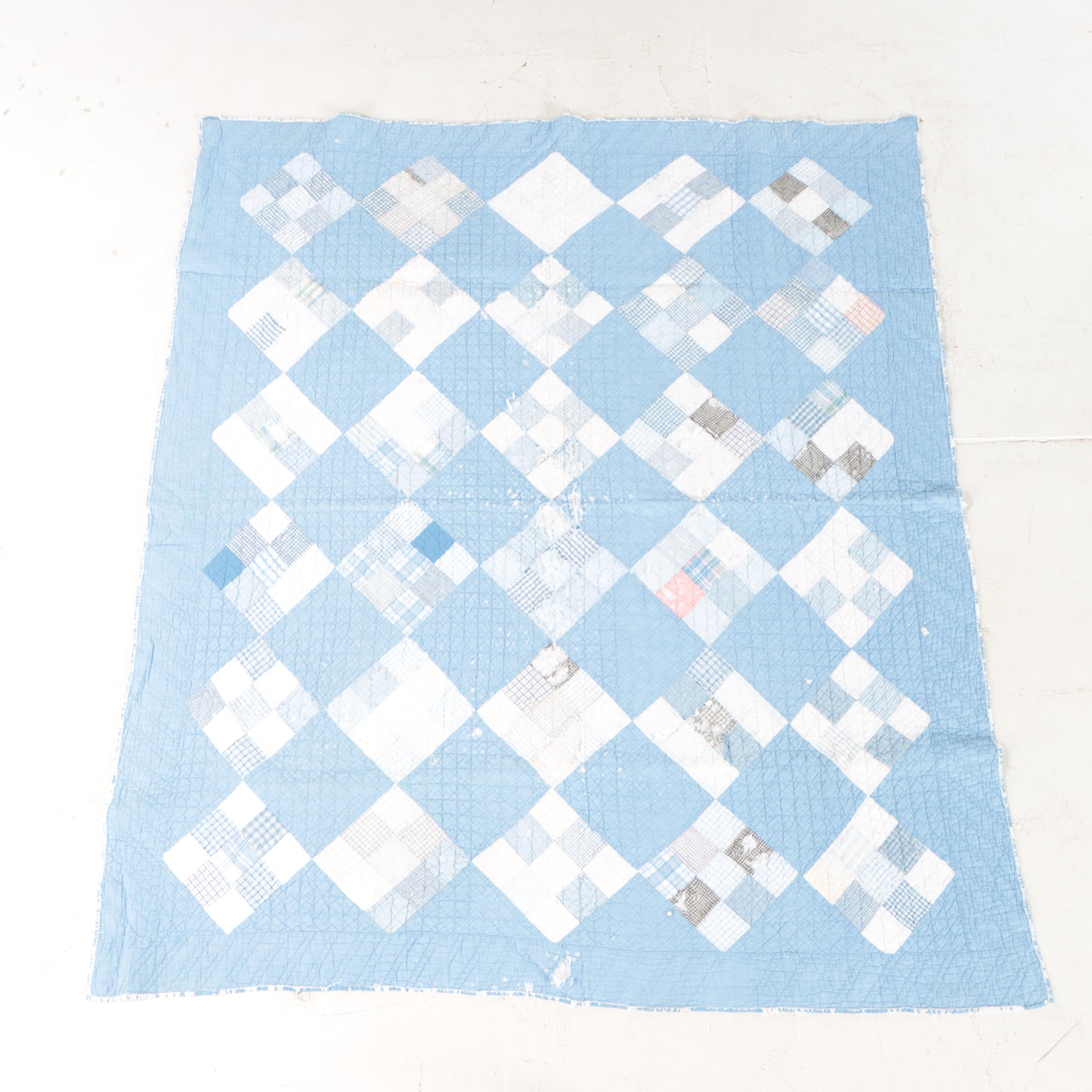 Handmade "Dresden Plate", "Nine Patch", and "Hourglass" Pieced Quilts, 20th C.