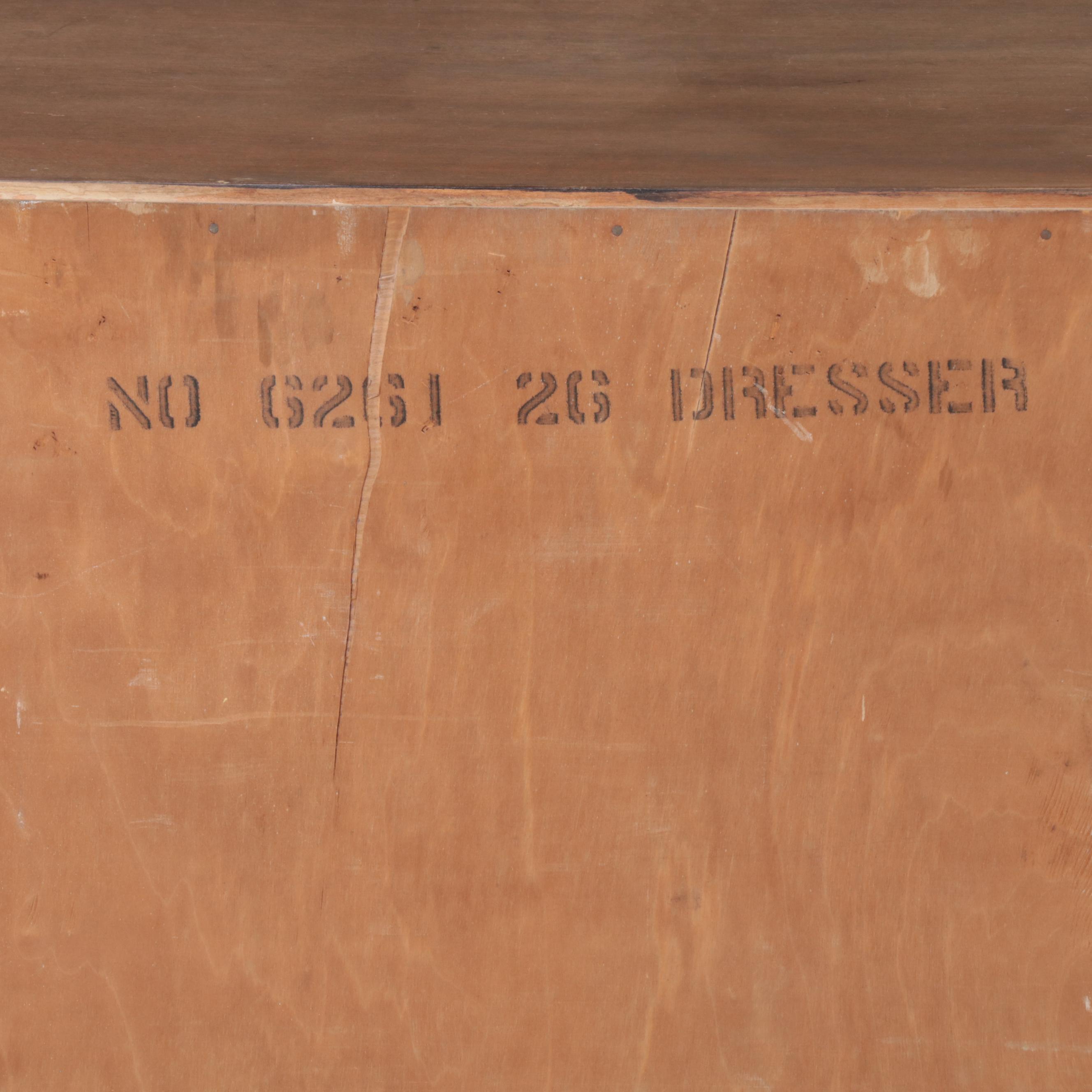 Mid Century Modern Oak Six-Drawer Chest