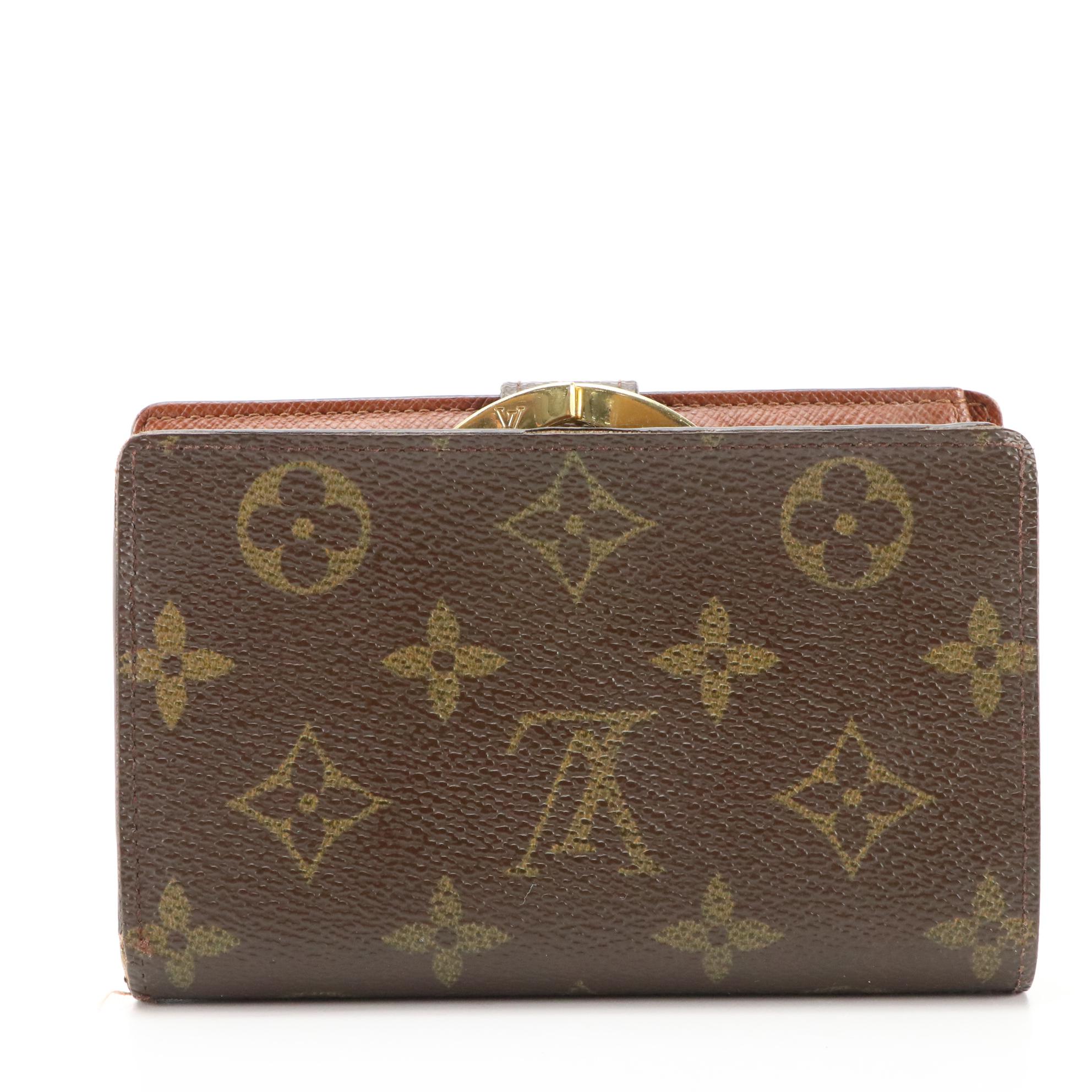 Louis Vuitton Porte Viennois Kiss Lock Coin Purse Wallet in Monogram Canvas