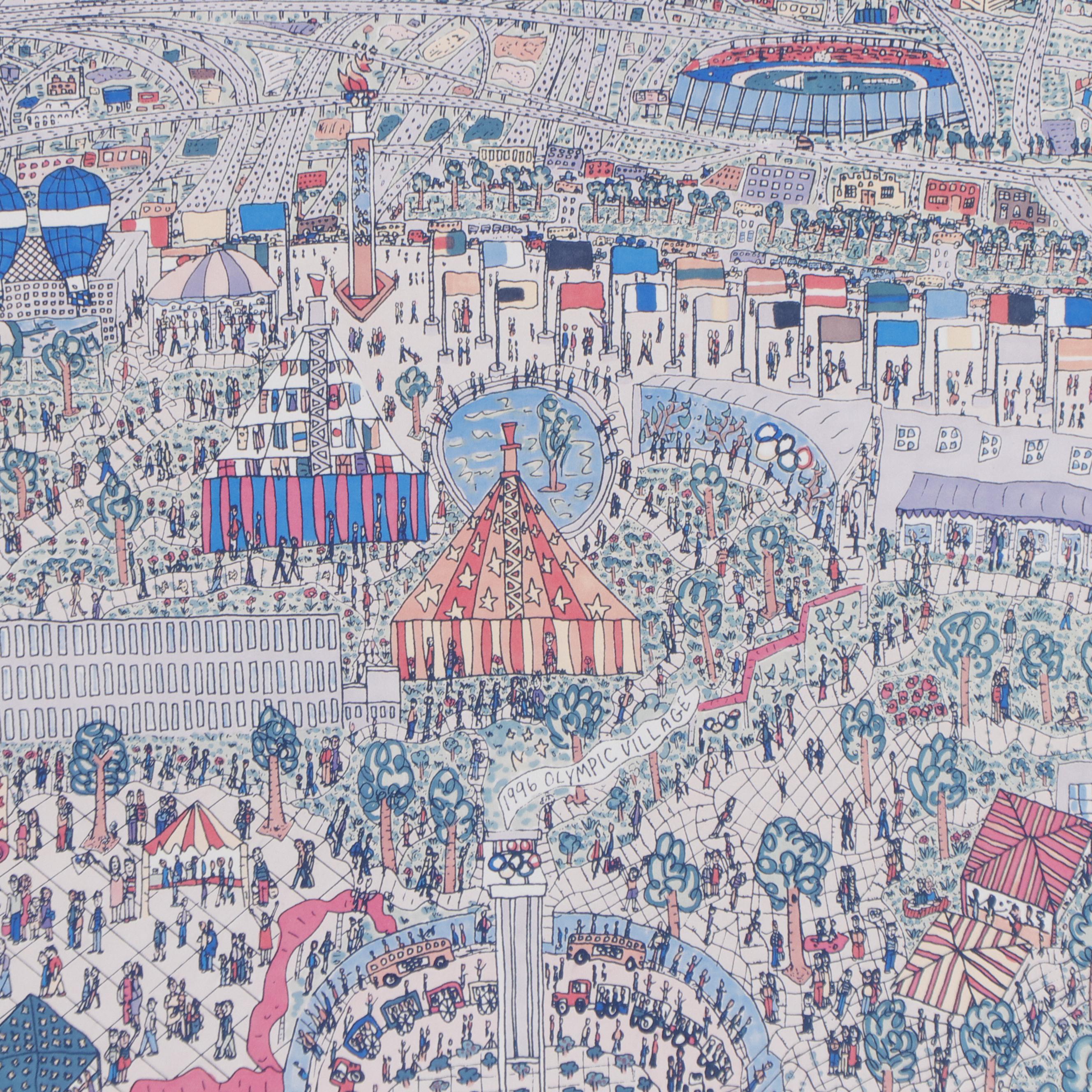 Olympic Games 1996 Atlanta Poster Designed by James Rizzi