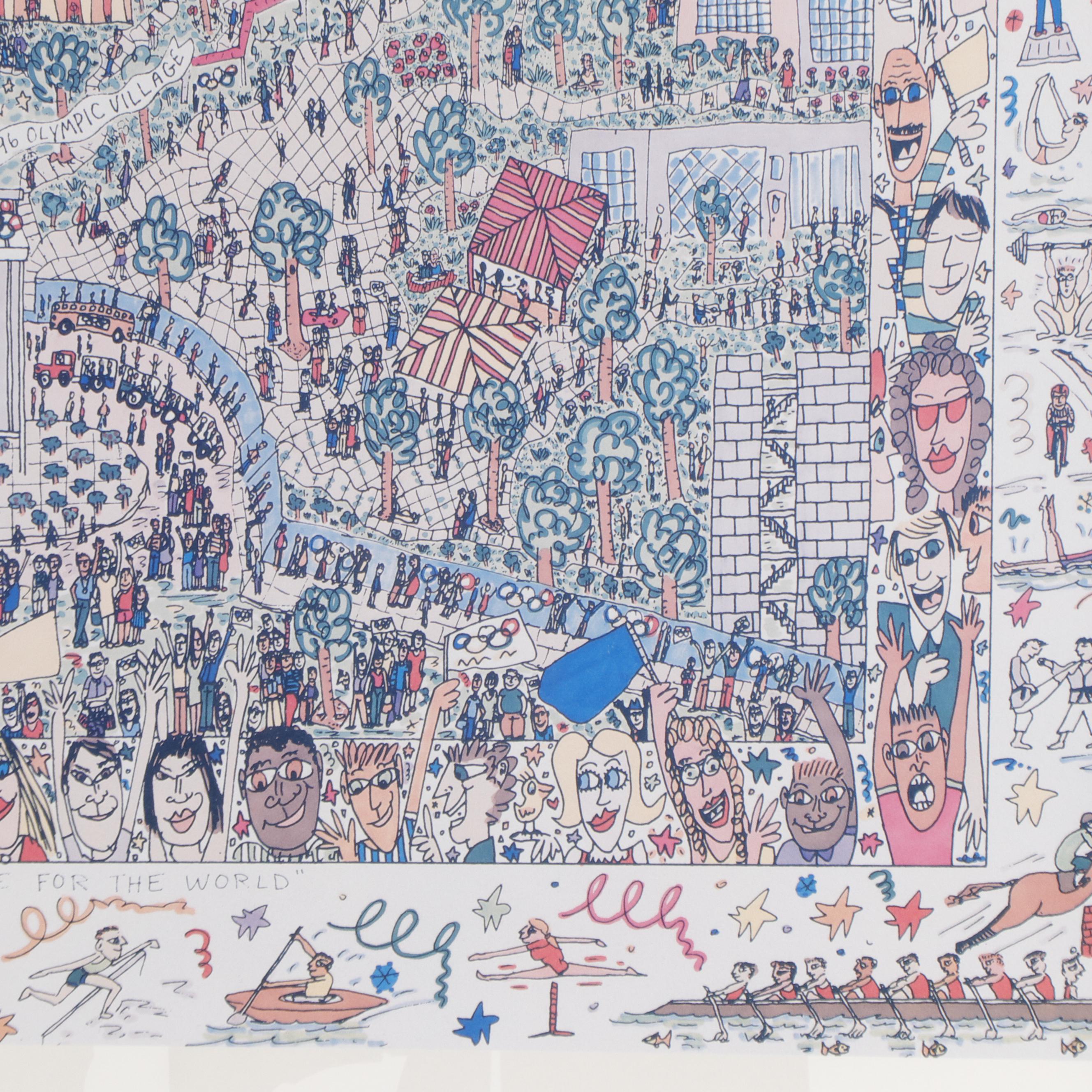 Olympic Games 1996 Atlanta Poster Designed by James Rizzi