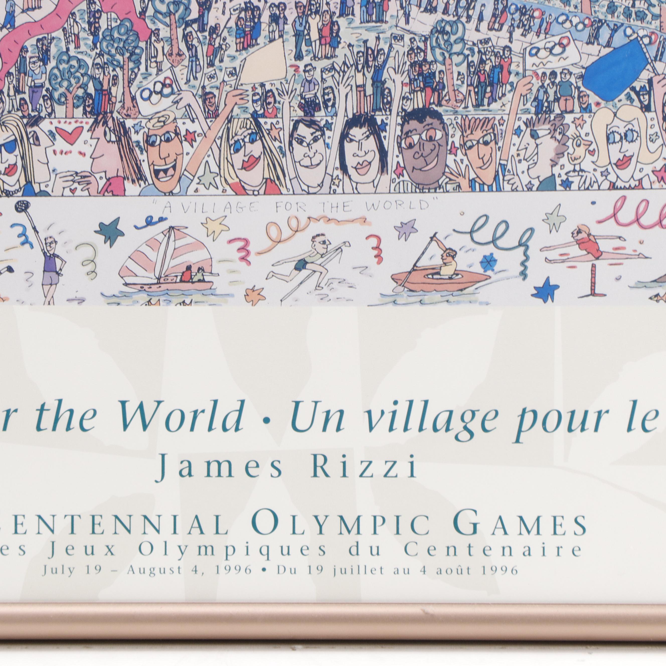 Olympic Games 1996 Atlanta Poster Designed by James Rizzi