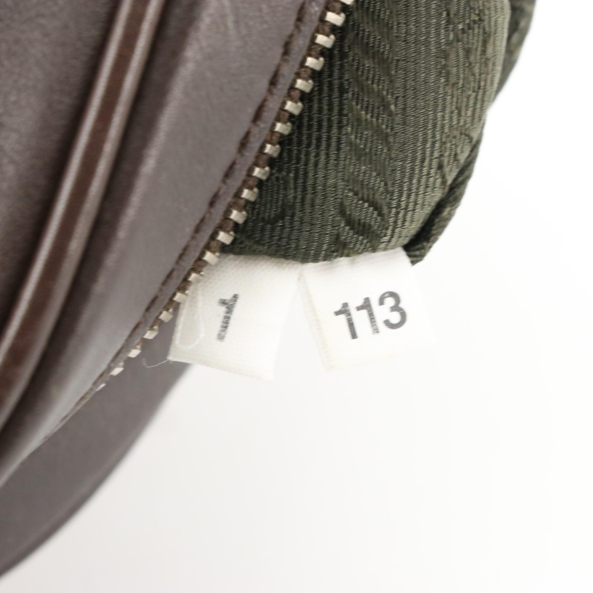 Prada Two-Tone Brown Leather Shoulder Bag