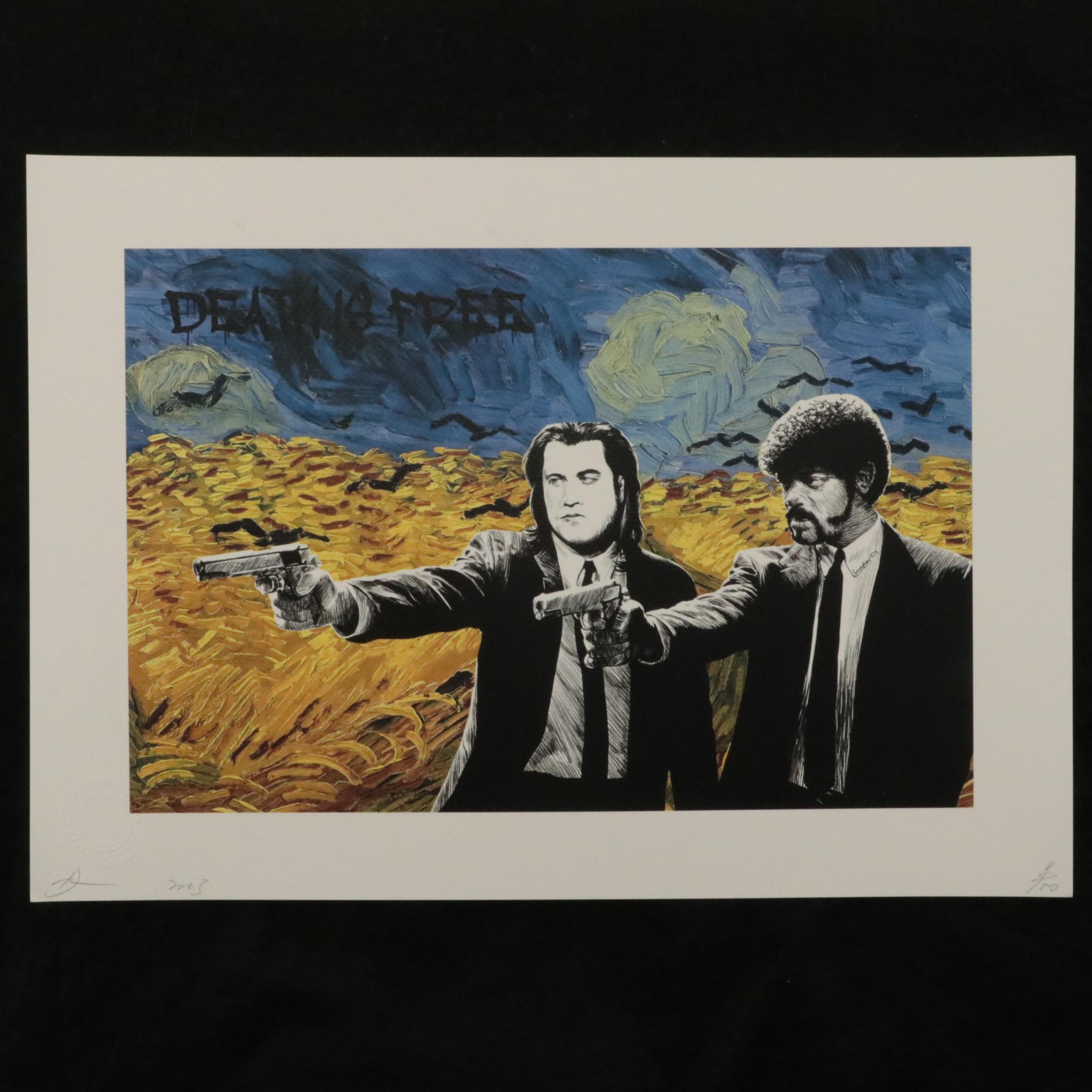 Death NYC Pop Art Graphic Print of Pulp Fiction x Van Gogh