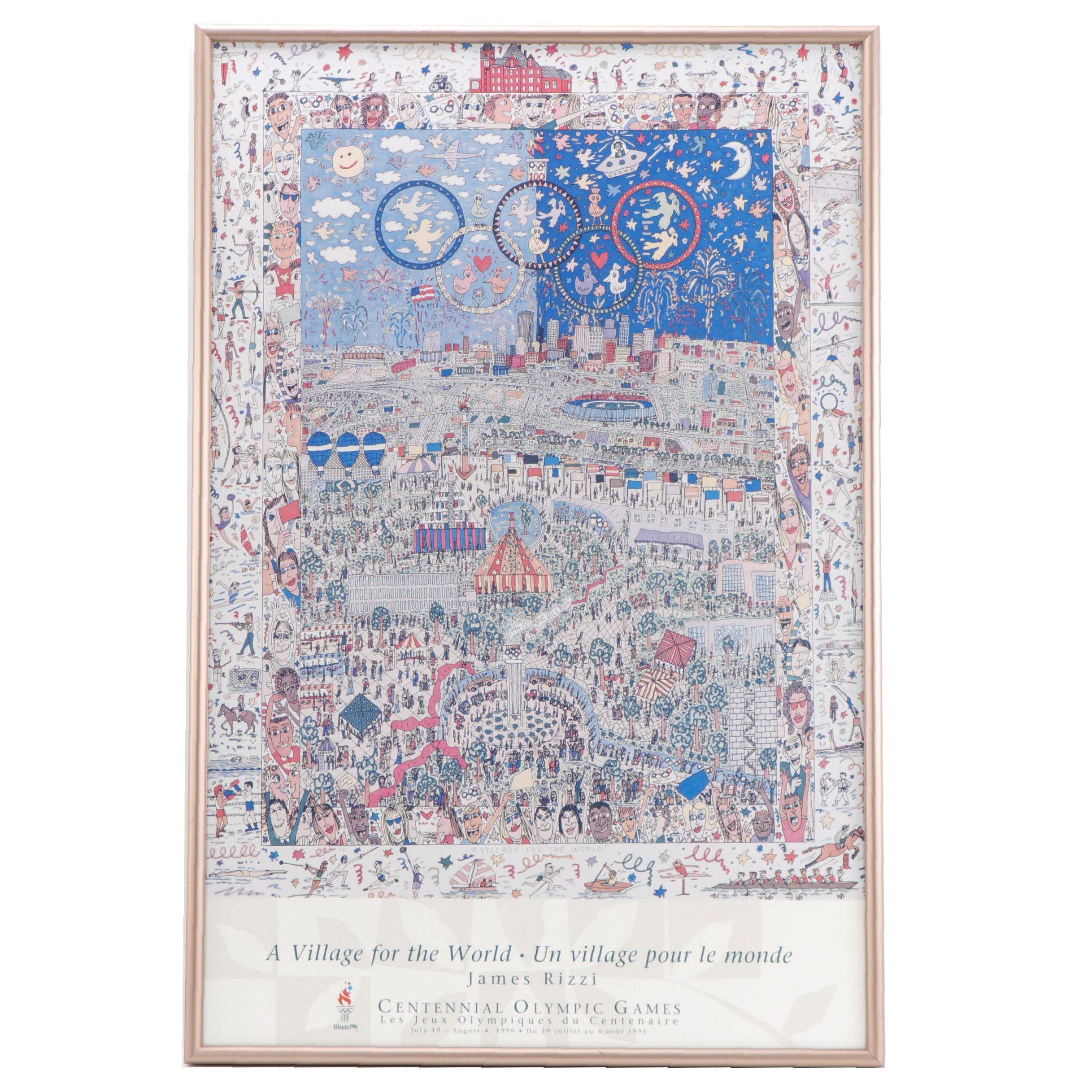 Olympic Games 1996 Atlanta Poster Designed by James Rizzi
