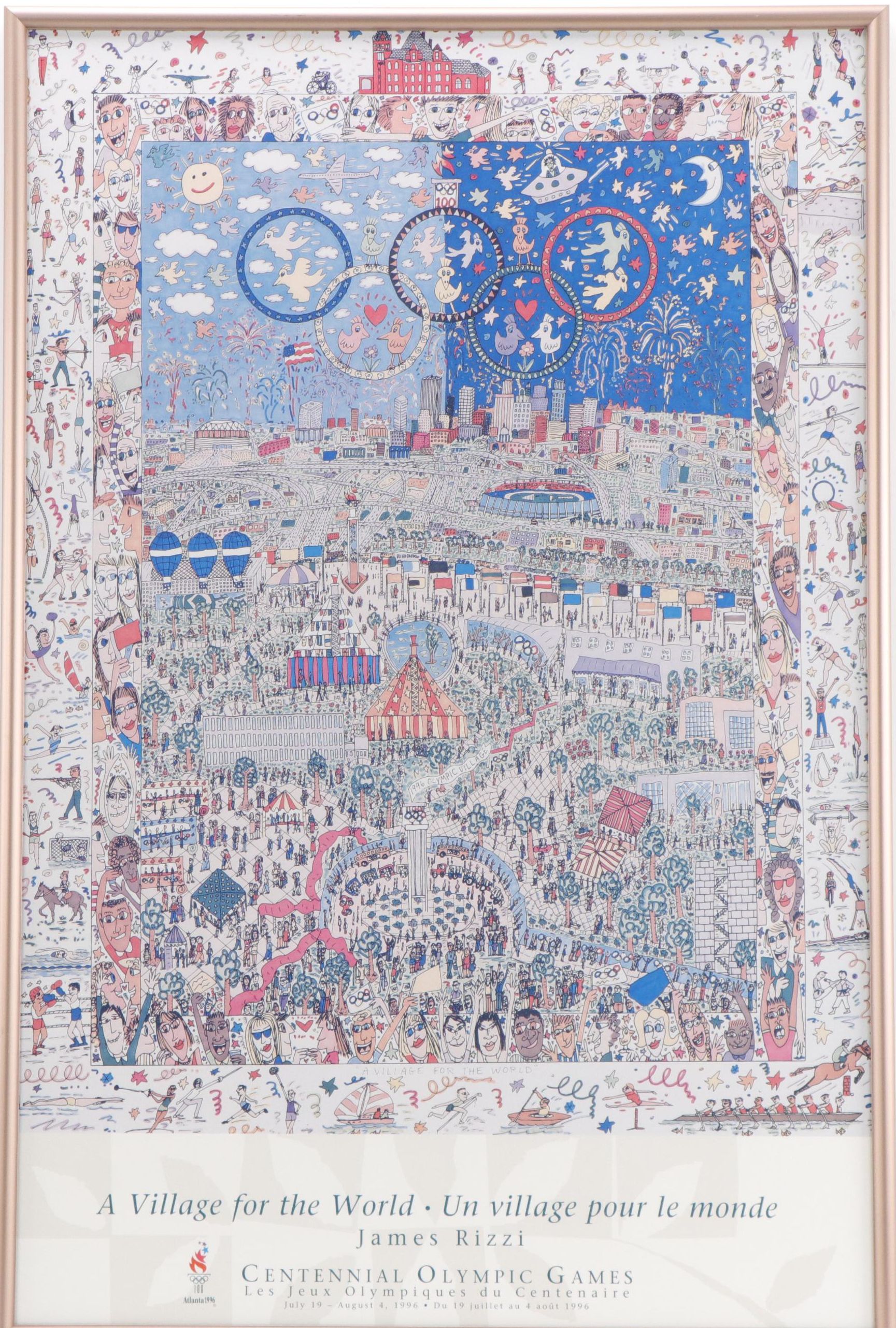 Olympic Games 1996 Atlanta Poster Designed by James Rizzi