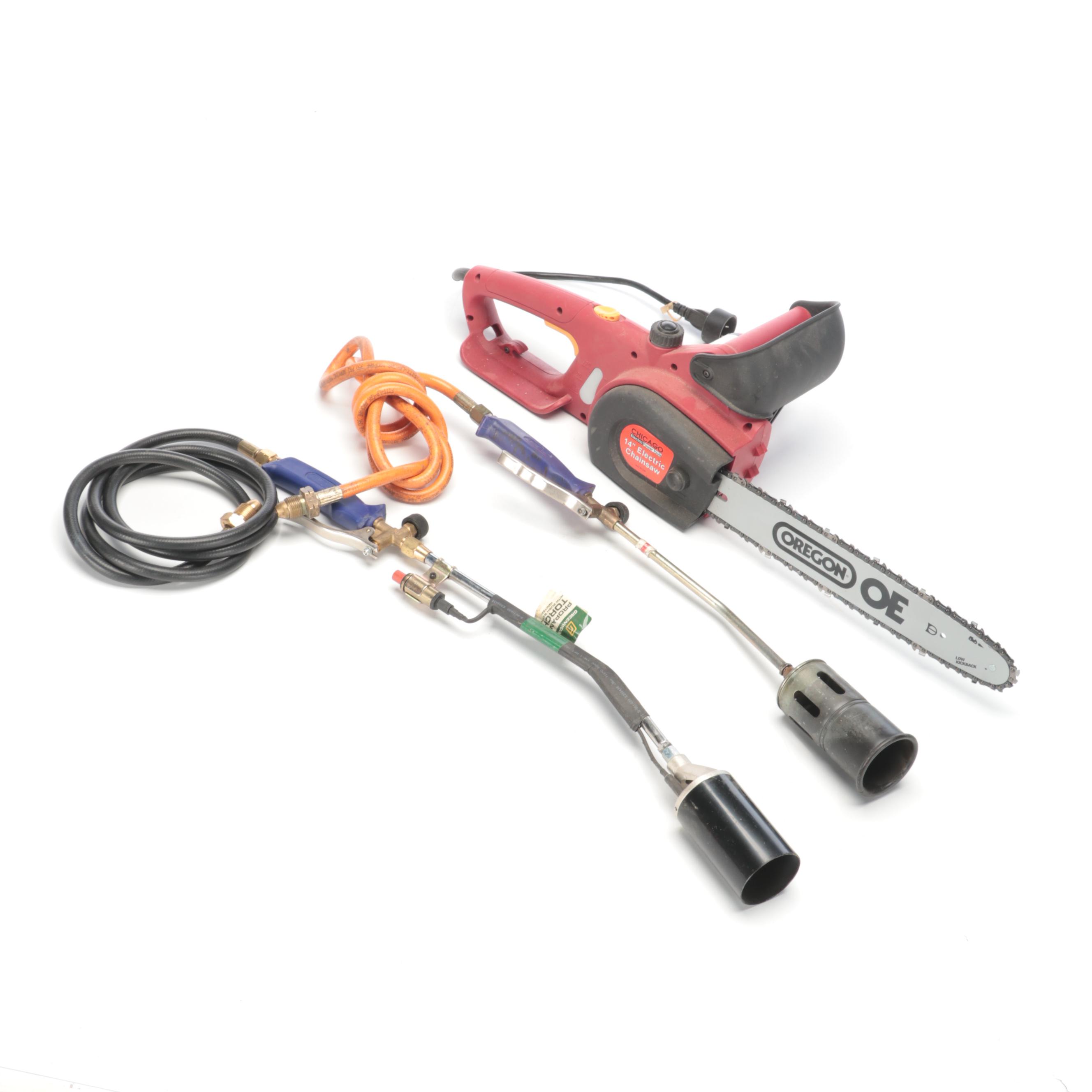 Oregon OE 14" Electric Chainsaw With Propane Torch Handsets