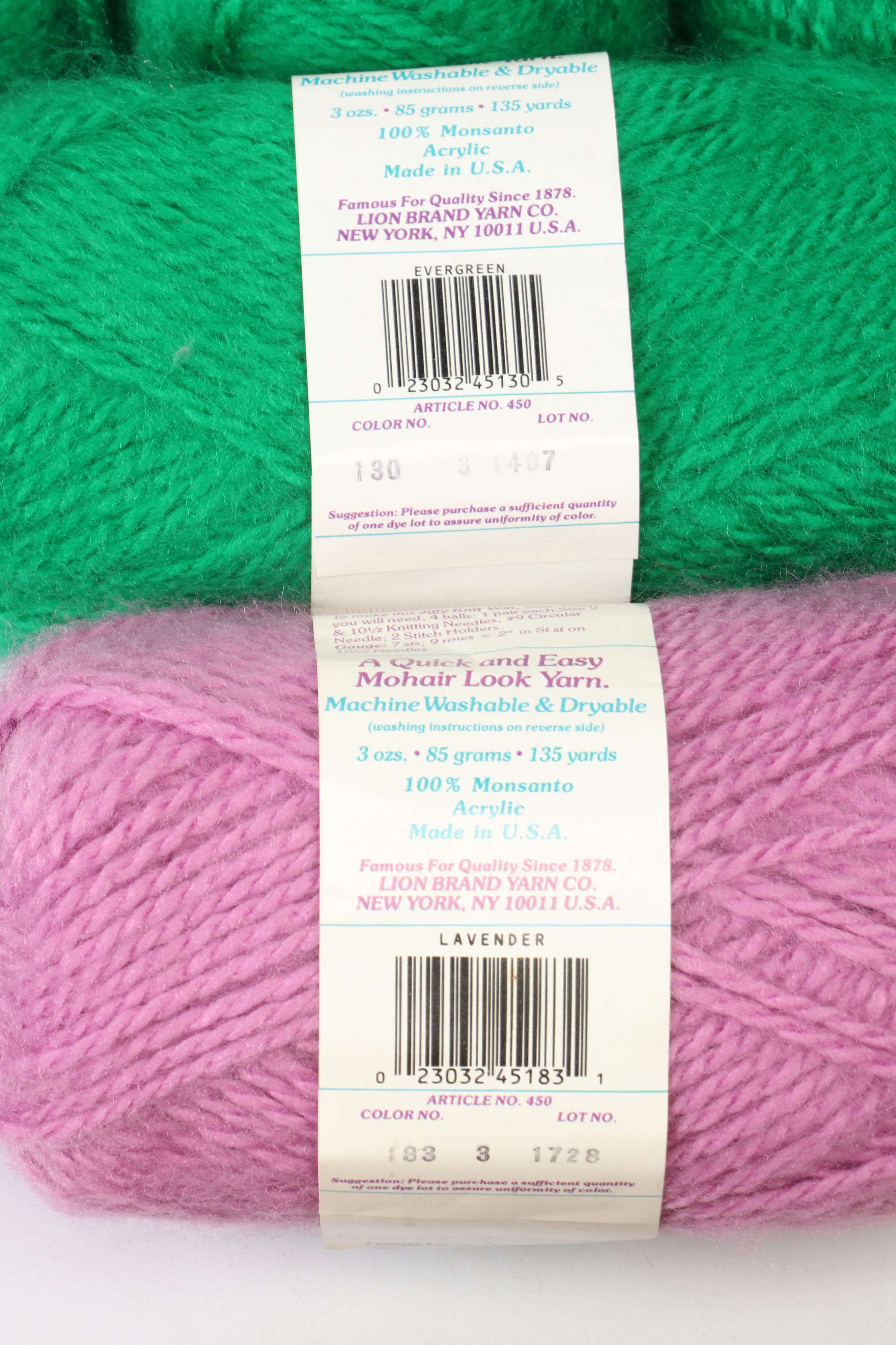 50 + TMA, Bernat and Other Worsted Weight Acrylic Yarn Skeins EBTH