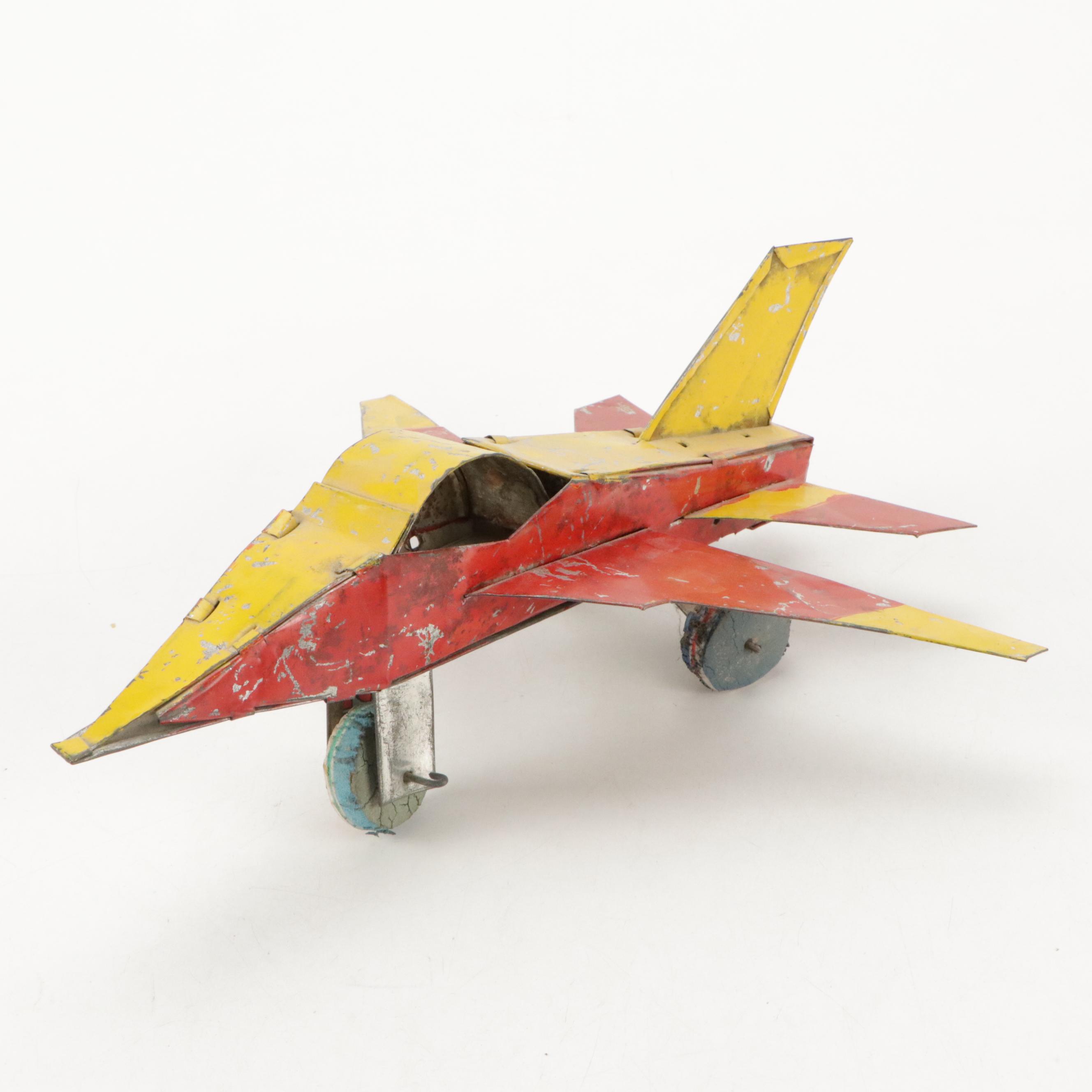 Model Airplanes in Scrap Metal, Cast Metal and Wood