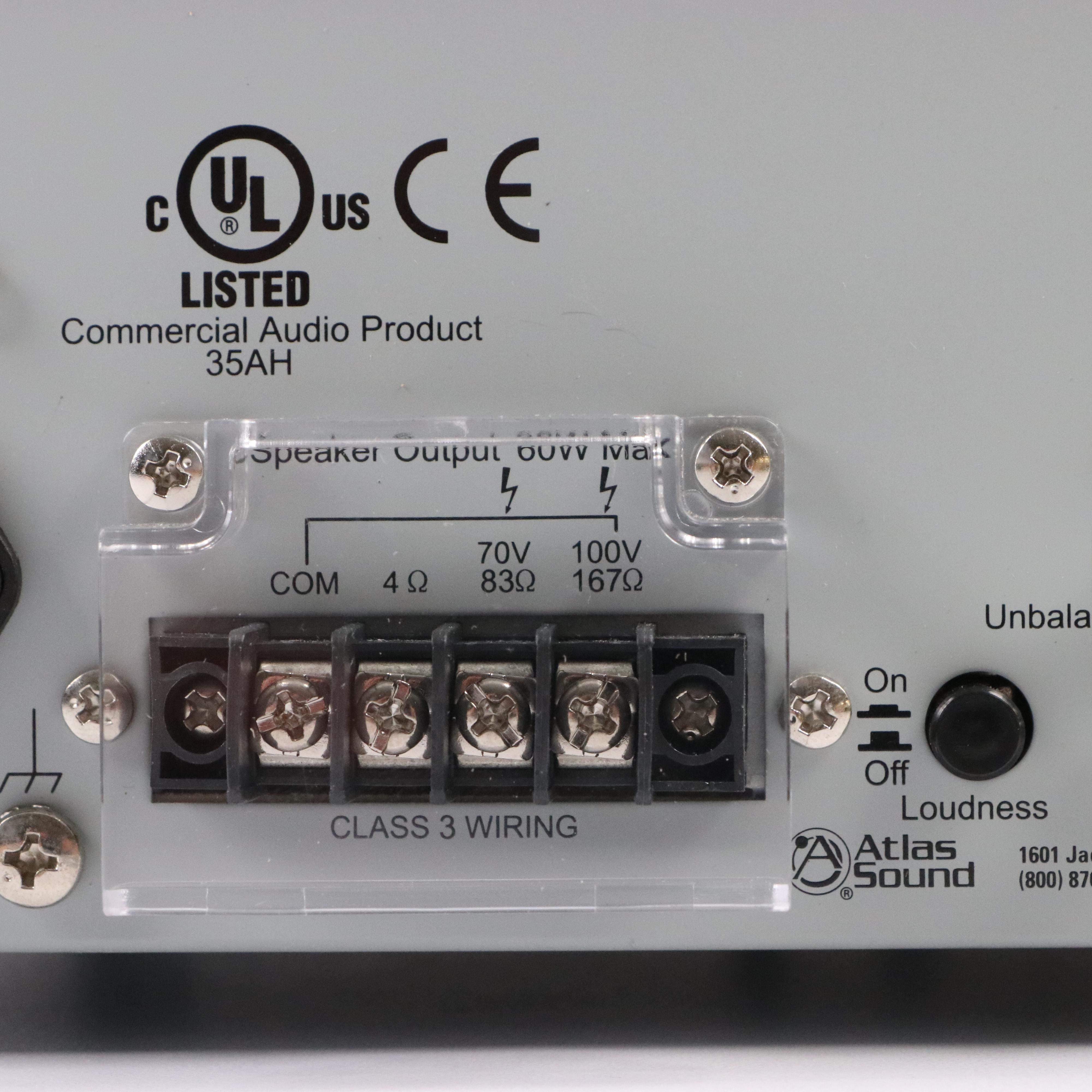 Atlas Sound Commercial Amplifier PA601