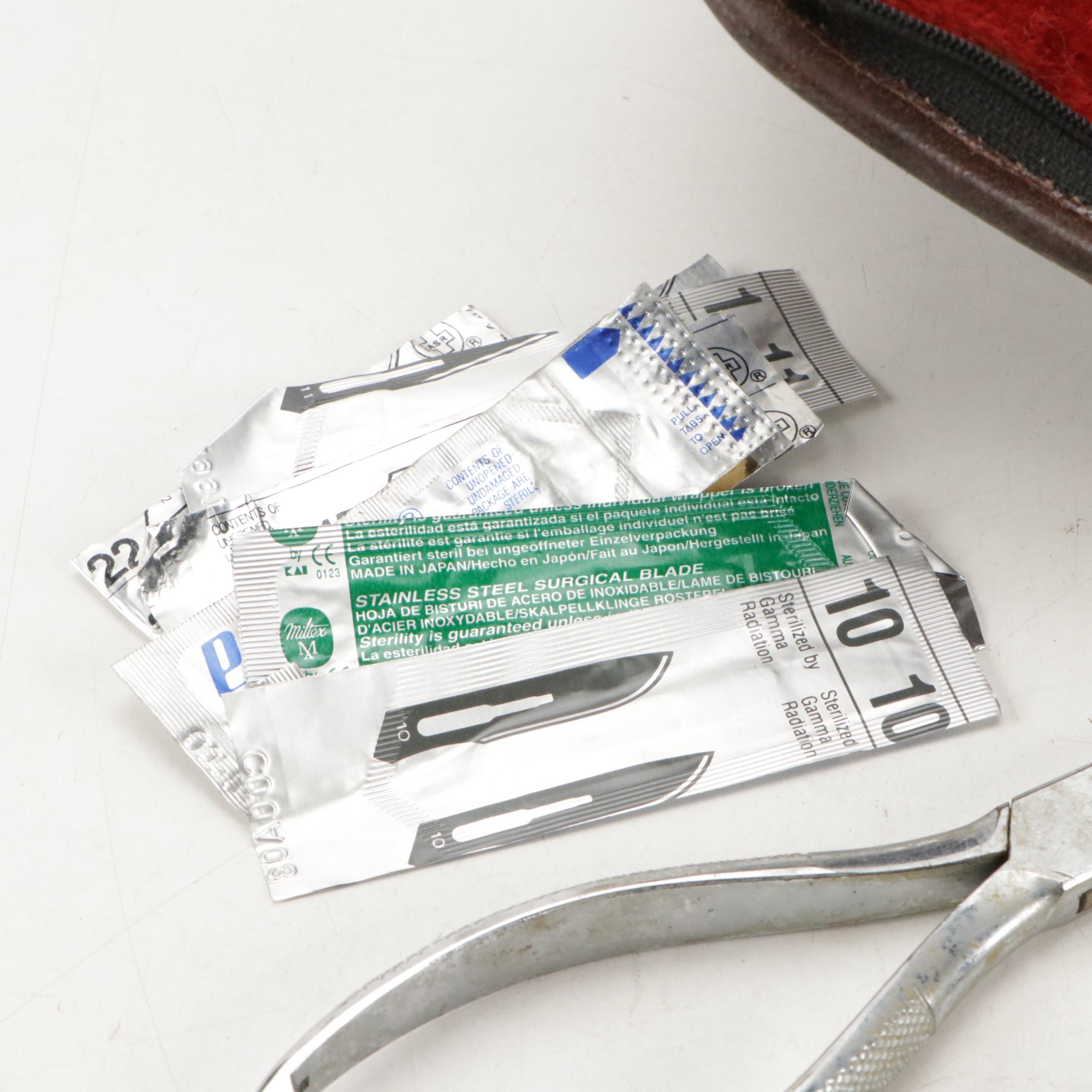 Surgical Suture Scissors With Dental Tools, Forceps and More