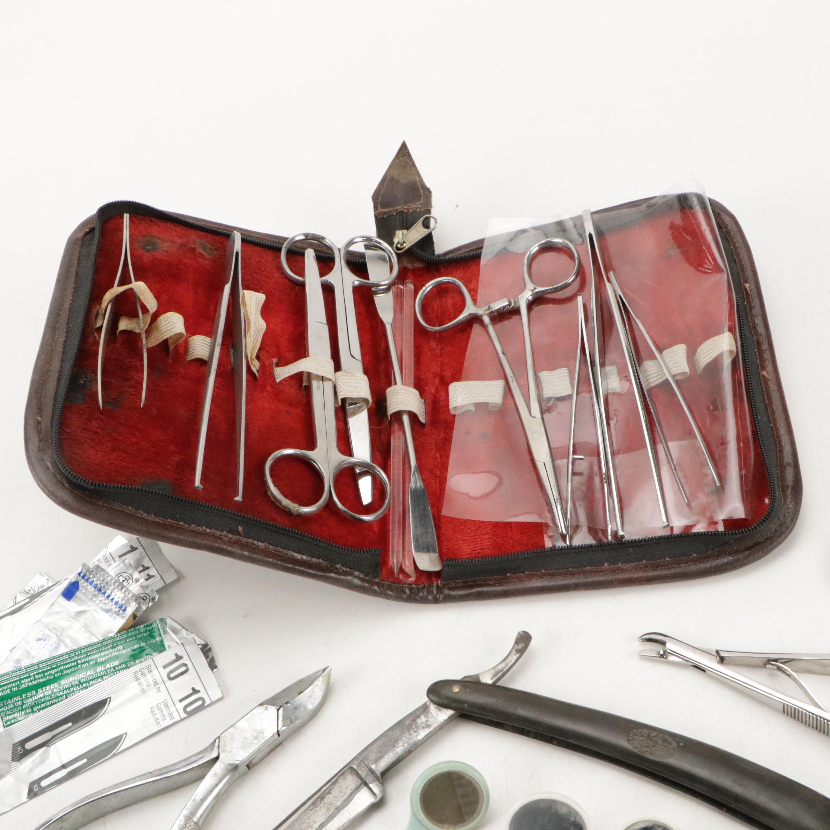 Surgical Suture Scissors With Dental Tools, Forceps and More