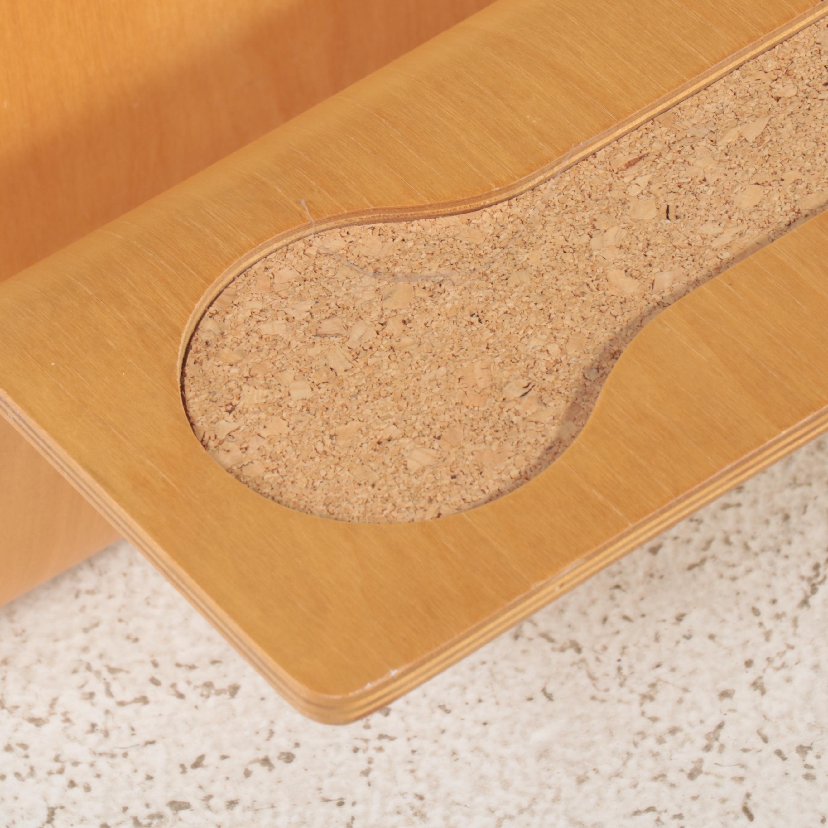 Offi & Co. Modernist Molded Birch Plywood and Cork "Overlap" Bed Tray