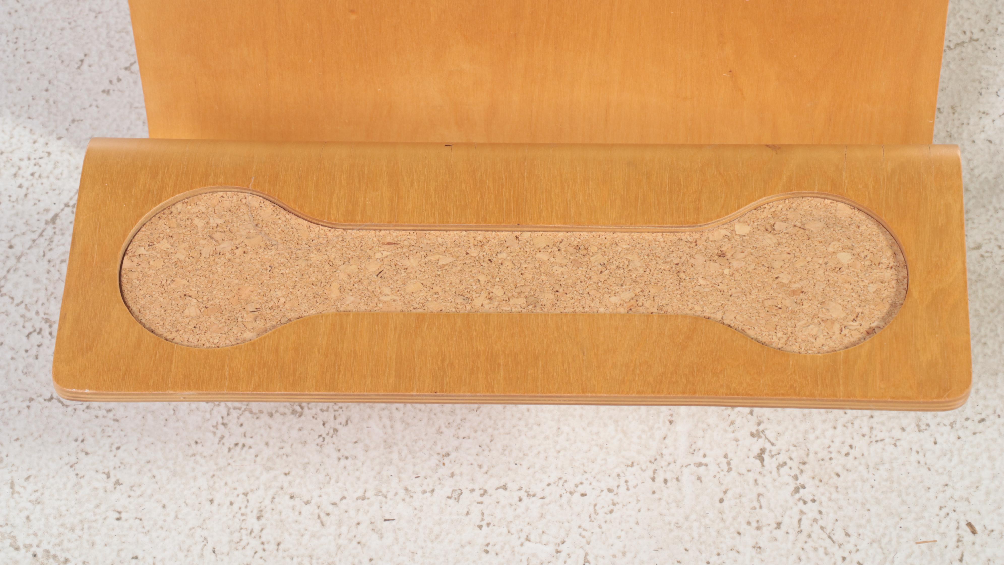 Offi & Co. Modernist Molded Birch Plywood and Cork "Overlap" Bed Tray