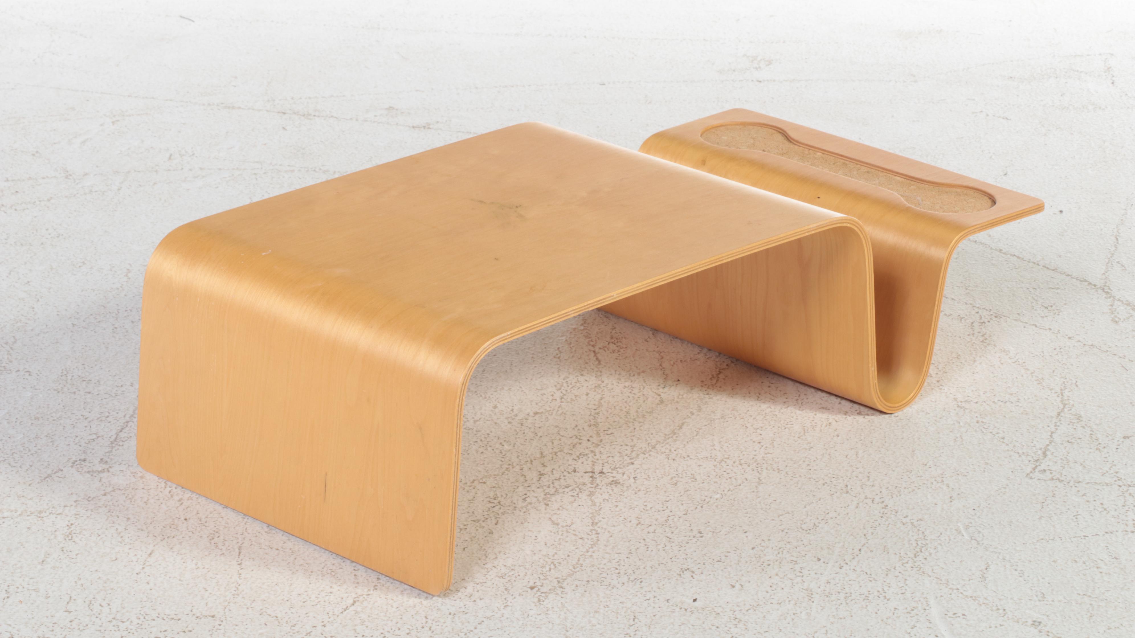 Offi & Co. Modernist Molded Birch Plywood and Cork "Overlap" Bed Tray