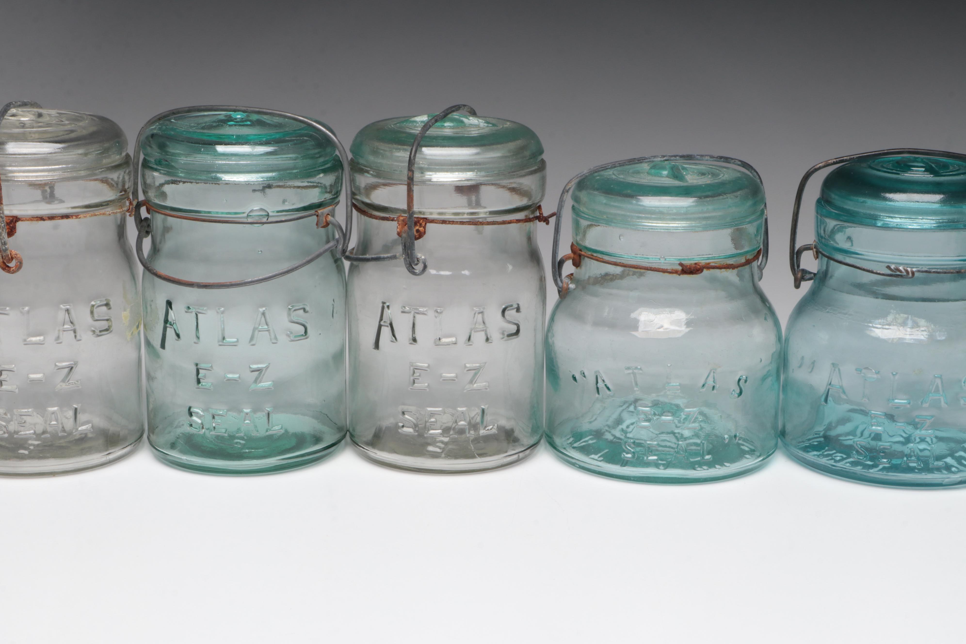 Atlas and Ball Glass Canning Jars with Glass Canning Seals and More