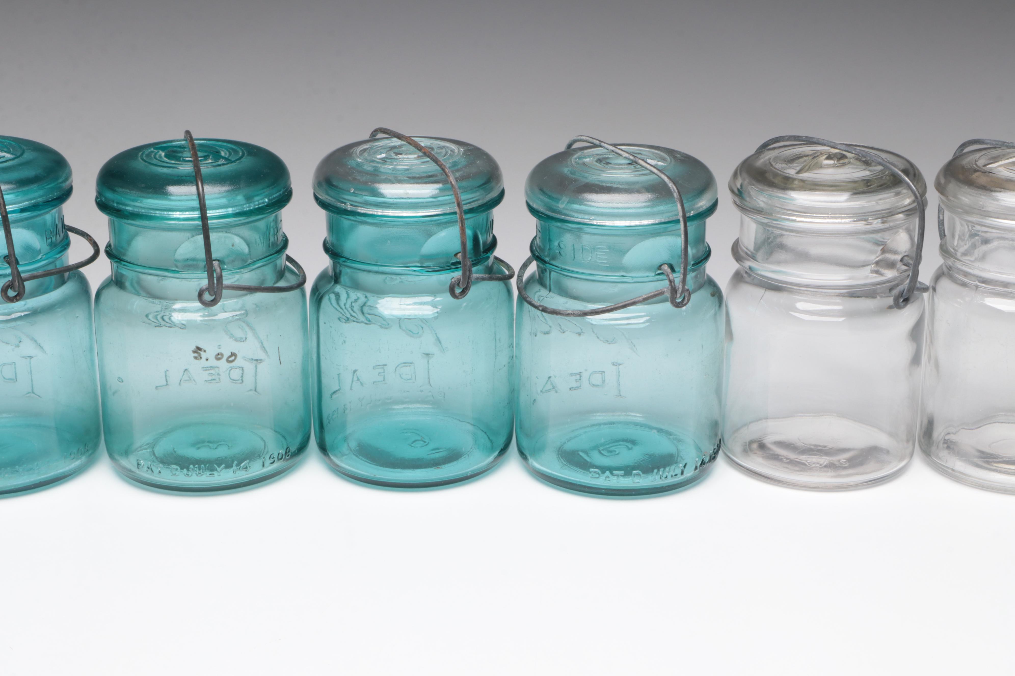 Atlas and Ball Glass Canning Jars with Glass Canning Seals and More