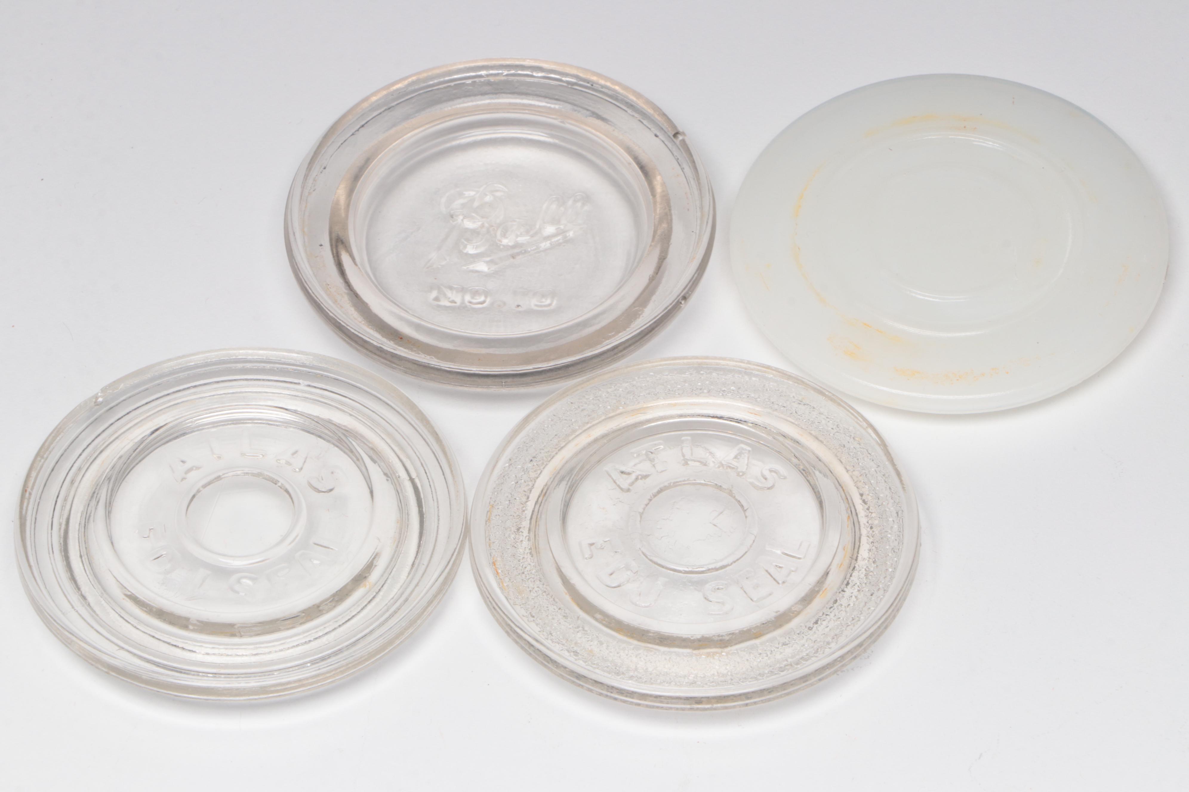 Atlas and Ball Glass Canning Jars with Glass Canning Seals and More