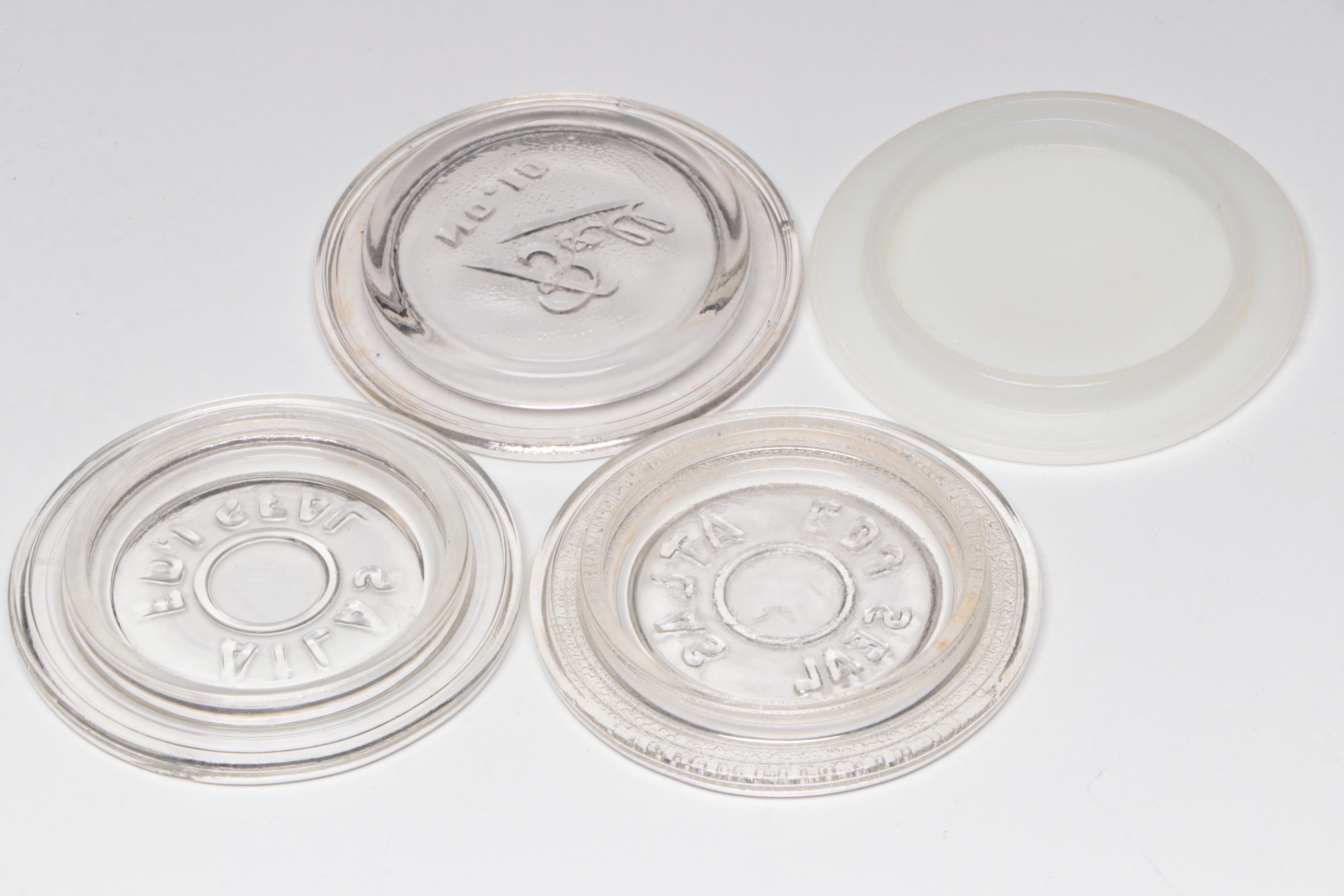 Atlas and Ball Glass Canning Jars with Glass Canning Seals and More