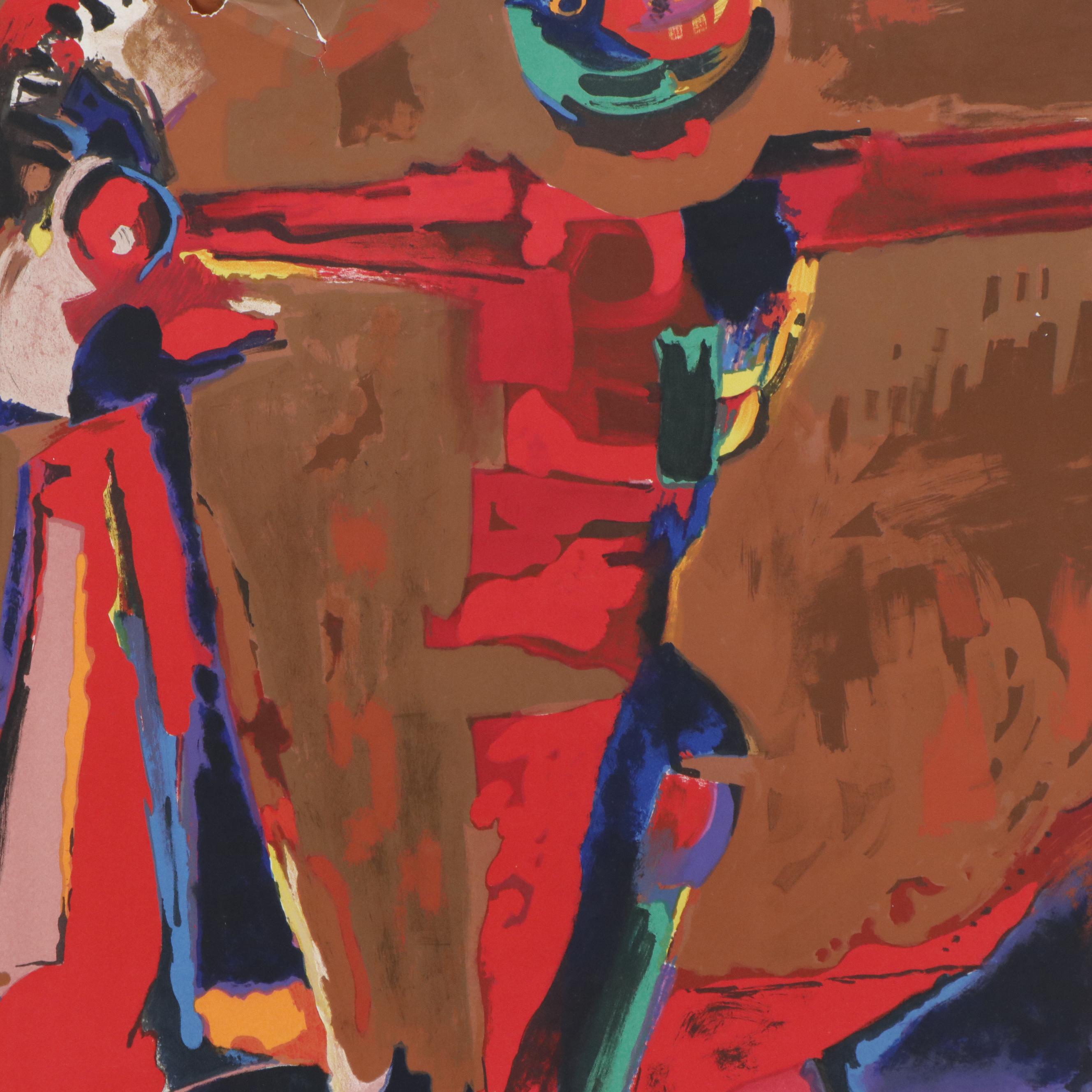 Marino Marini Lithograph Poster for 1972 Olympics, Munich