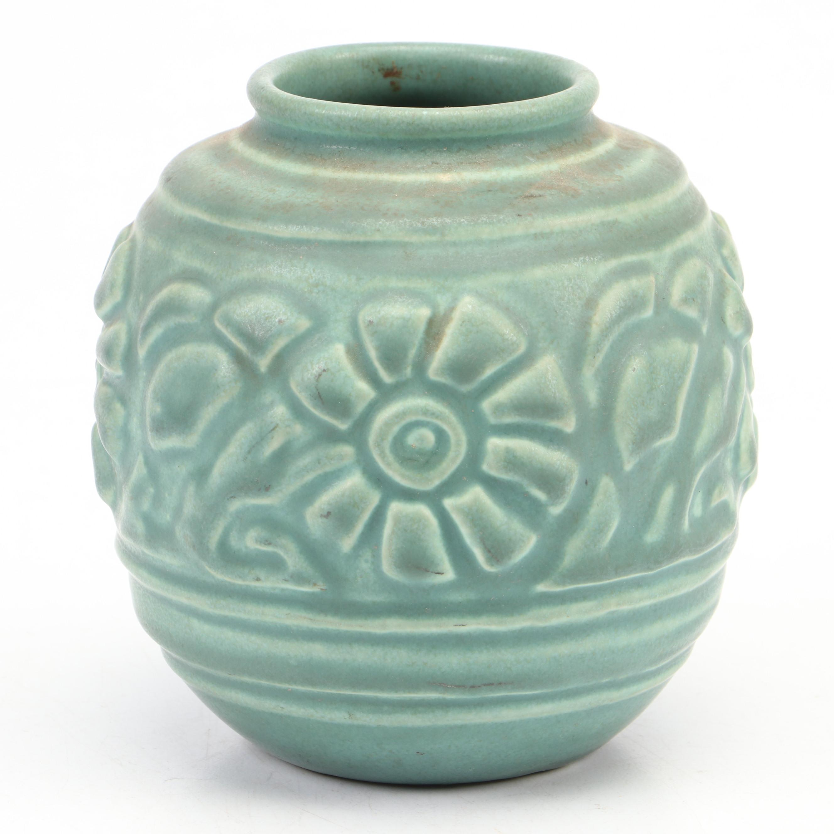 Rookwood Pottery Matte Green Ceramic Vase