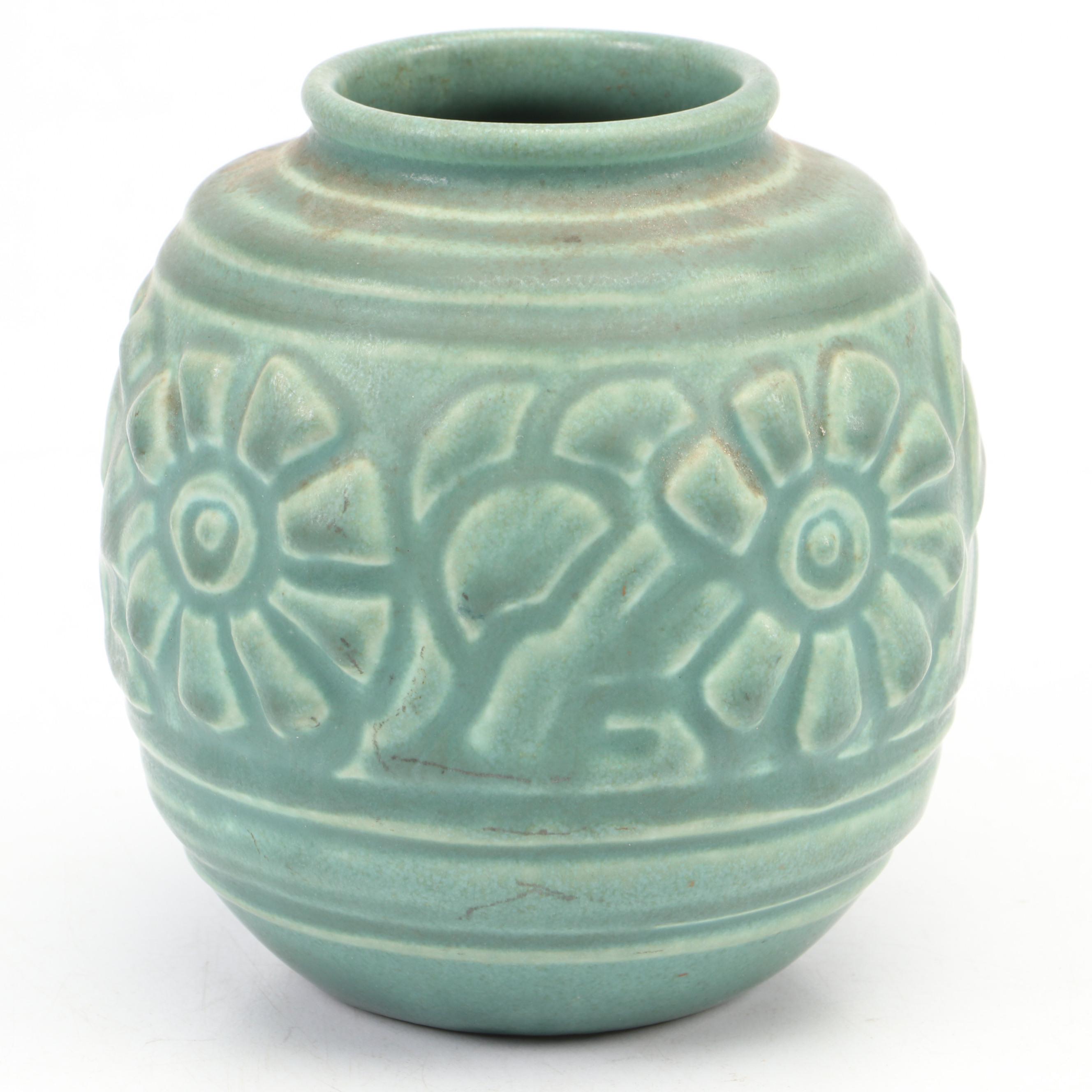 Rookwood Pottery Matte Green Ceramic Vase