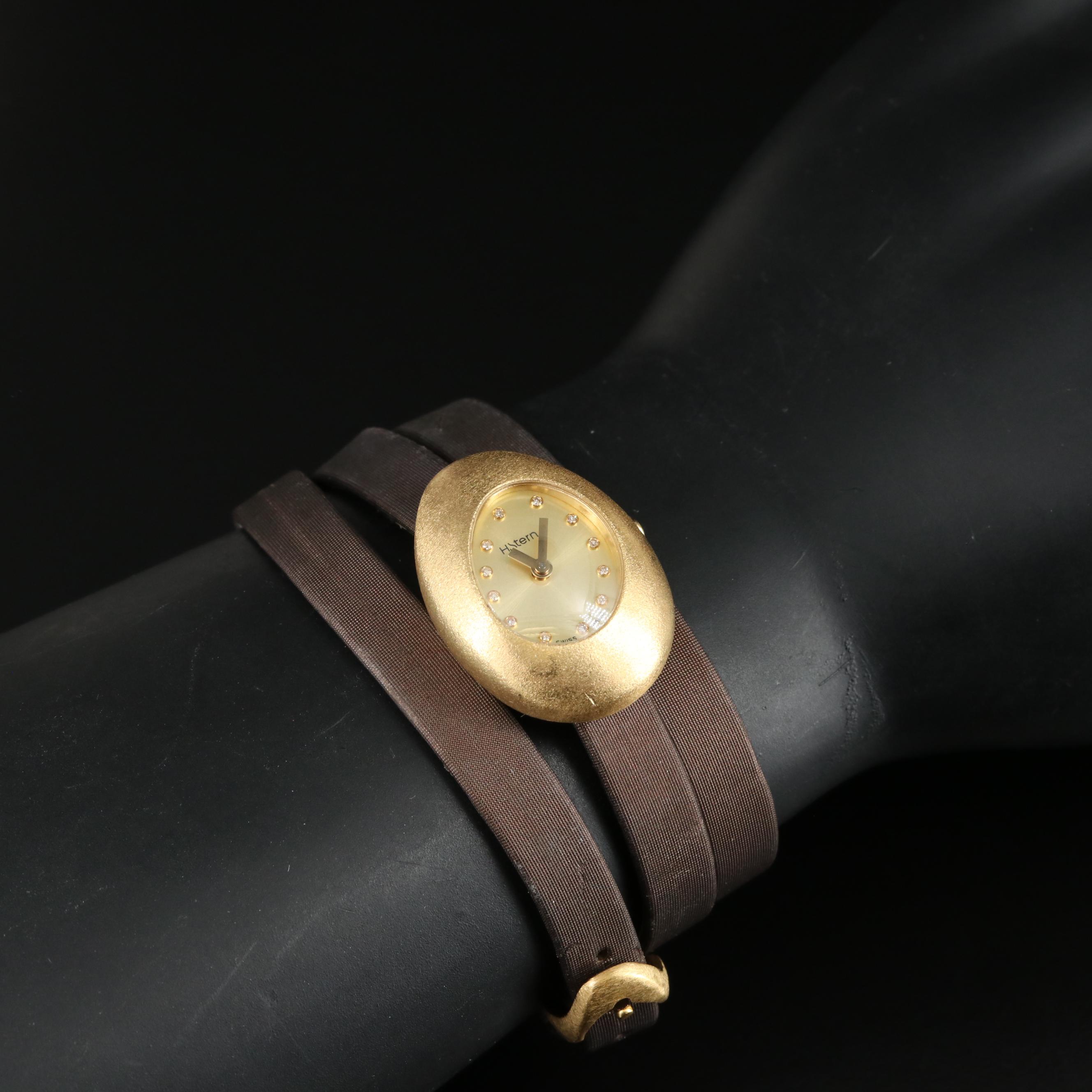 18K Diamond Dial H. Stern "Golden Stones" Swiss Watch